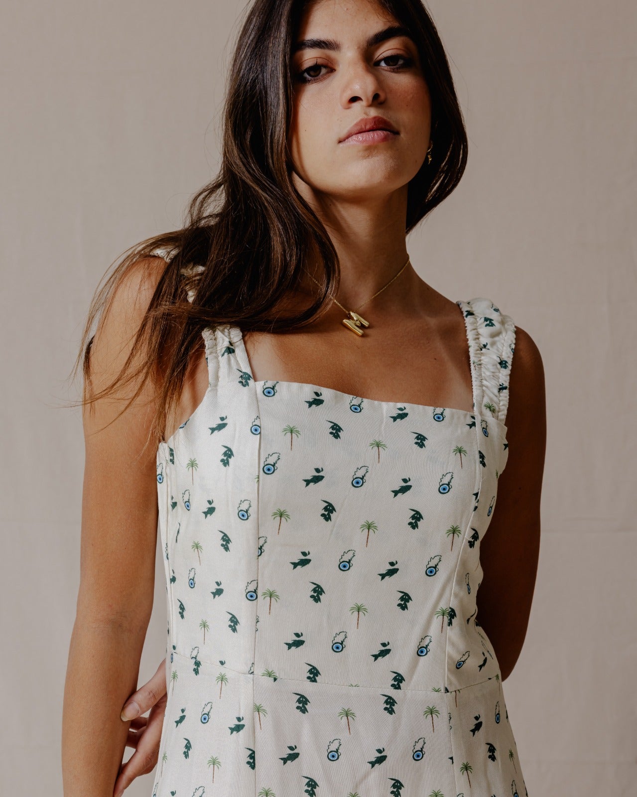 Vestito da palma tropicale Nazar verde