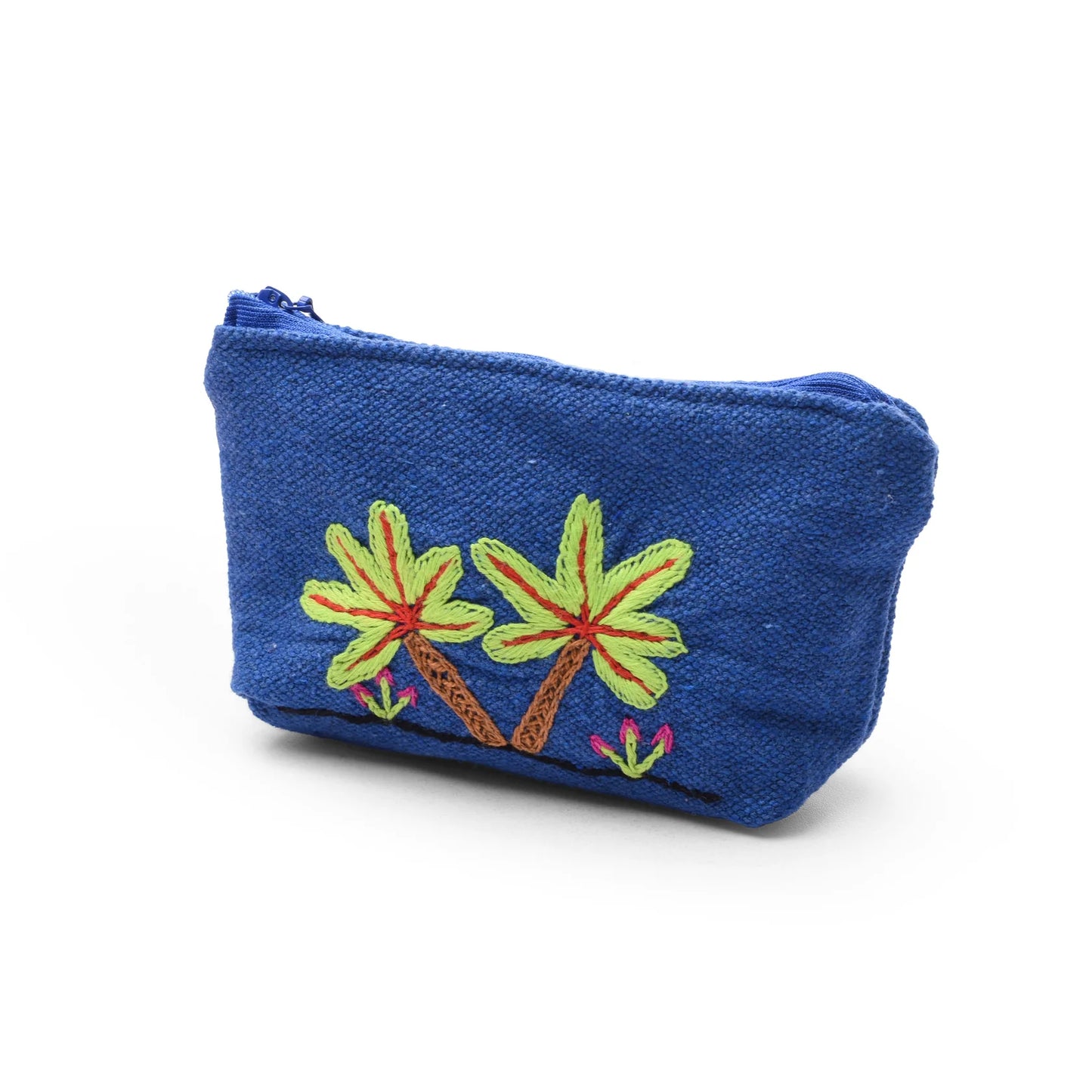 Monedero Bordado a Mano (Azul)