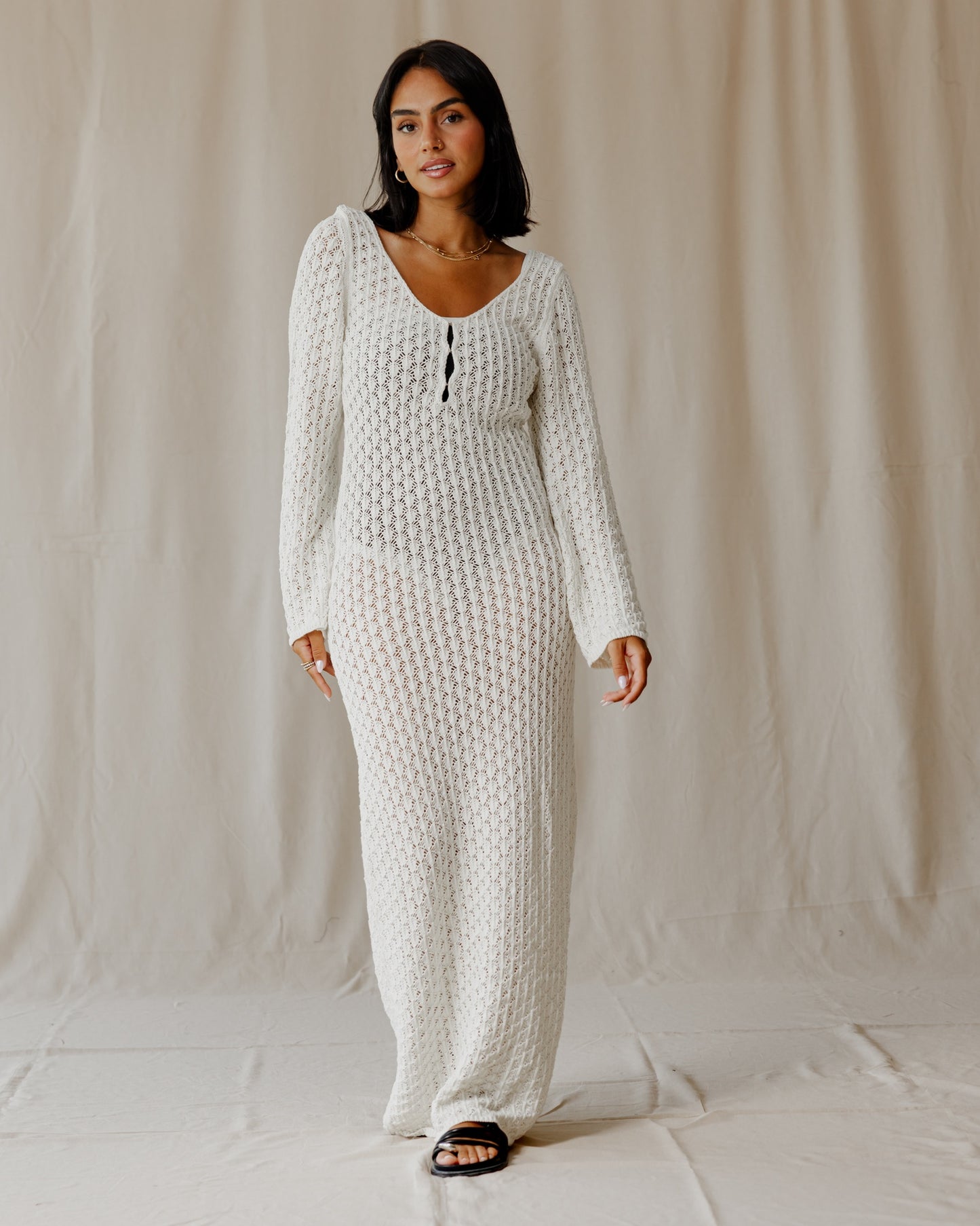 Robe en tricot blanc Veloura