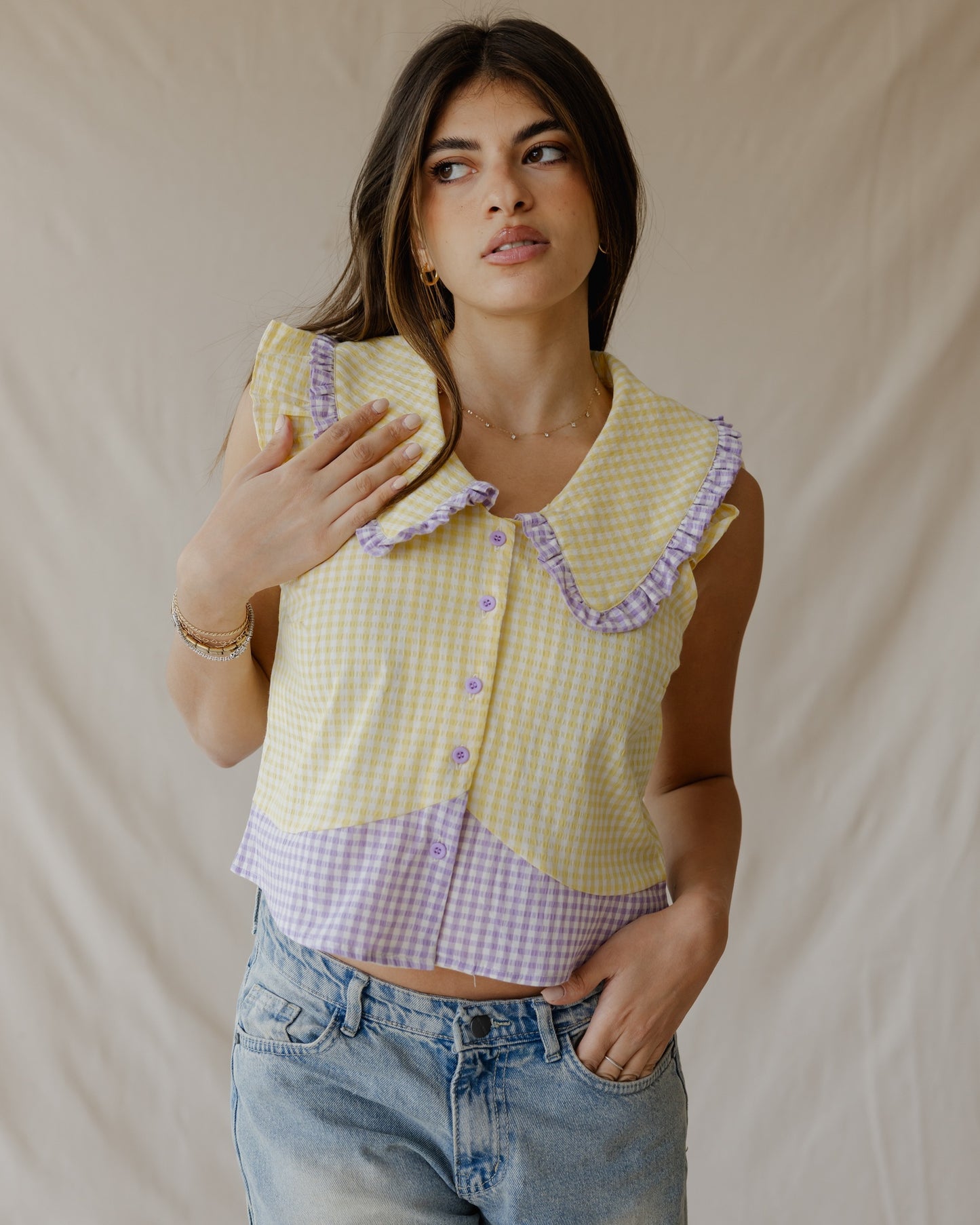 Pastel Picnic Yellow Shirt