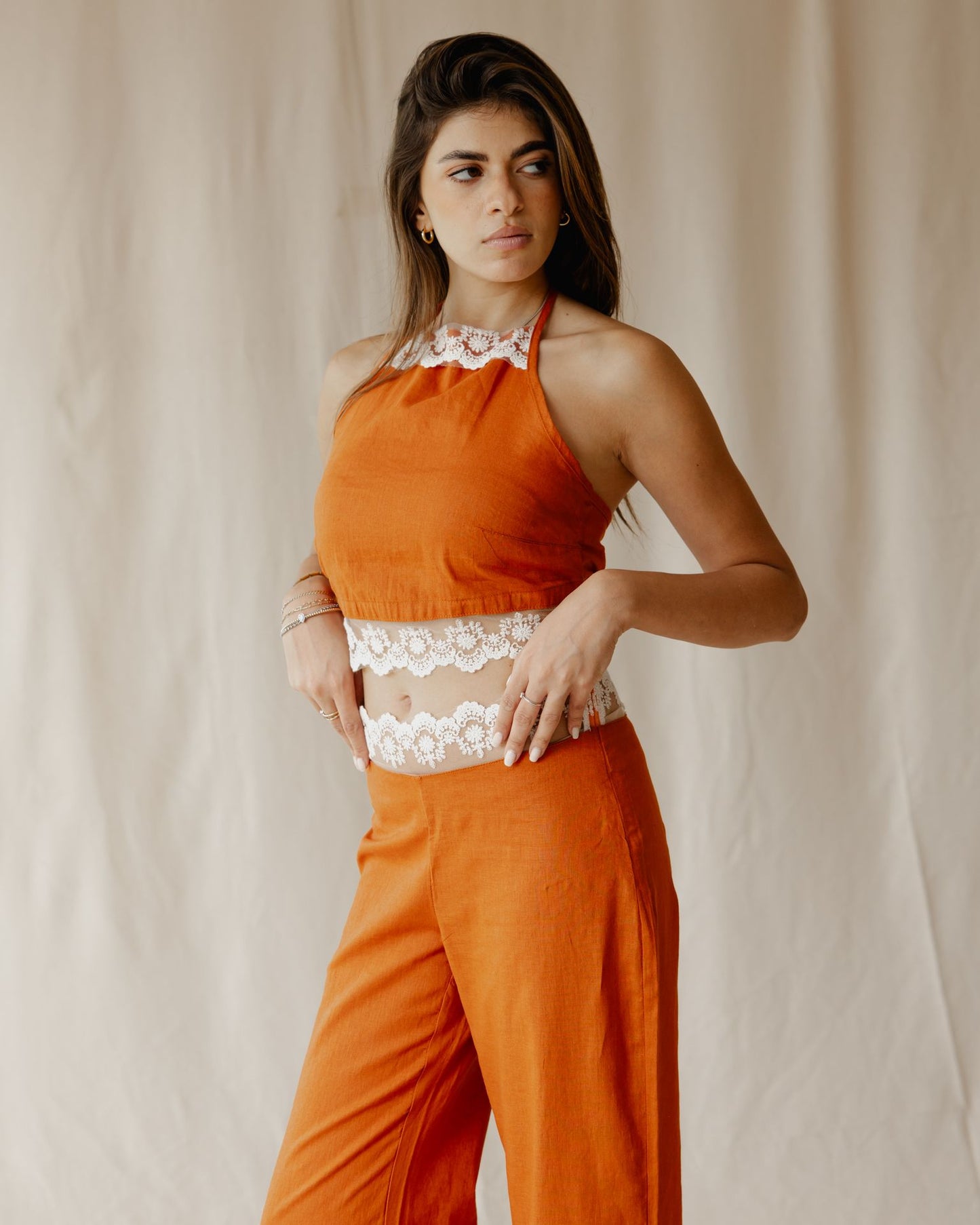 Set di biancheria Bloom in arancione