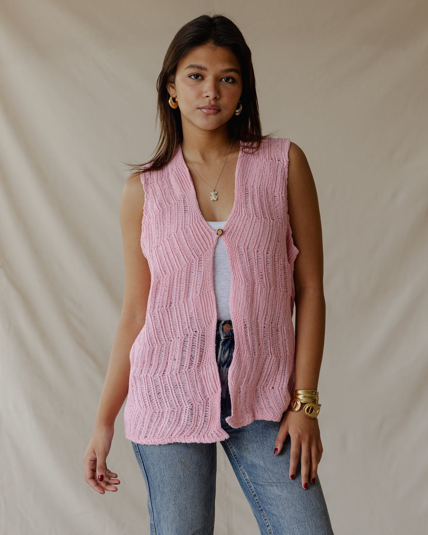 Gilet Waveline rosa