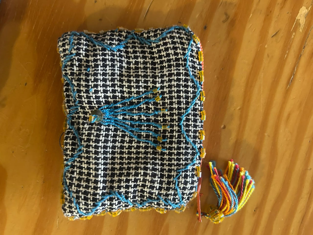 Navy X Blue Key Coin Purse