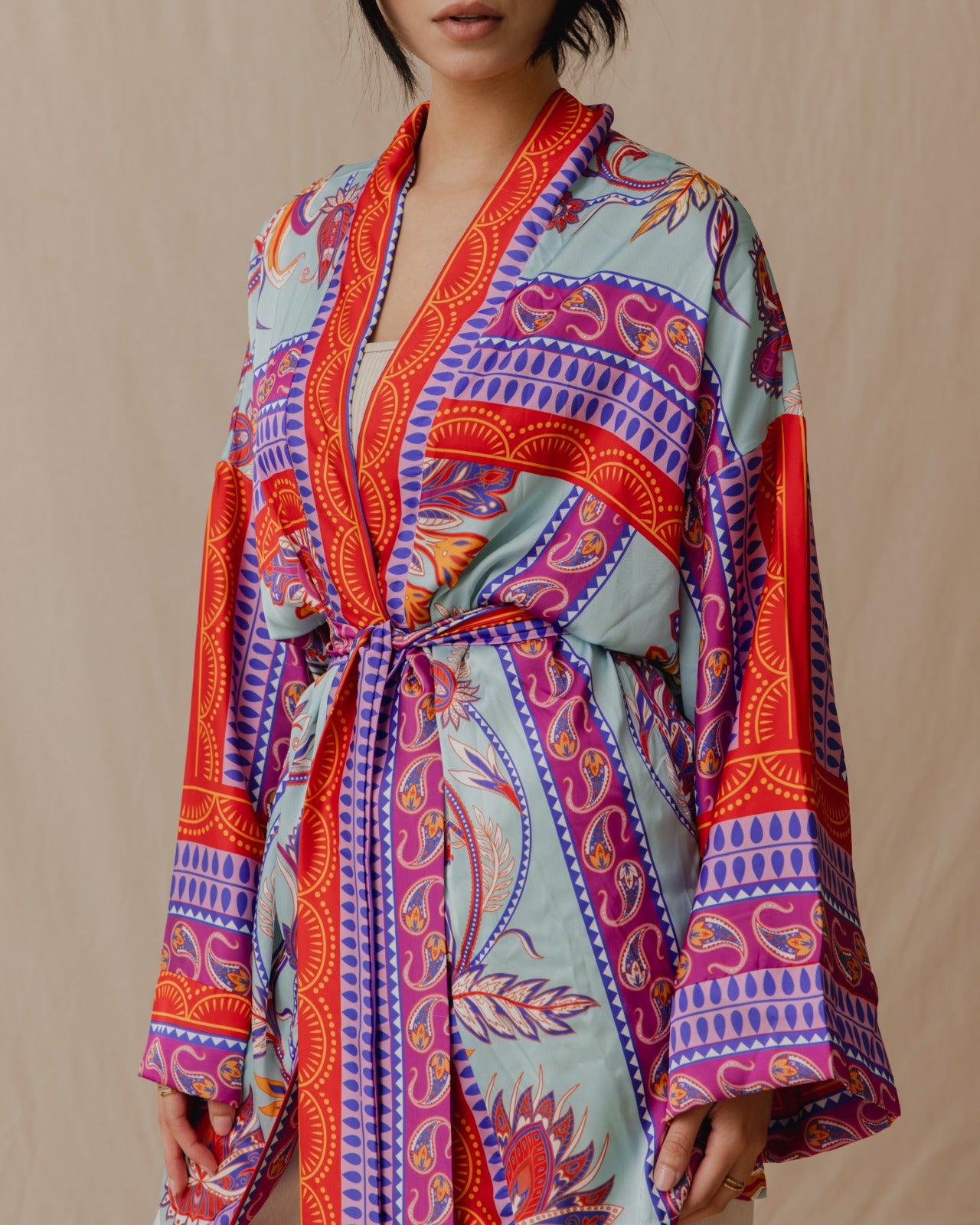Kimono Pinnata en azul cielo