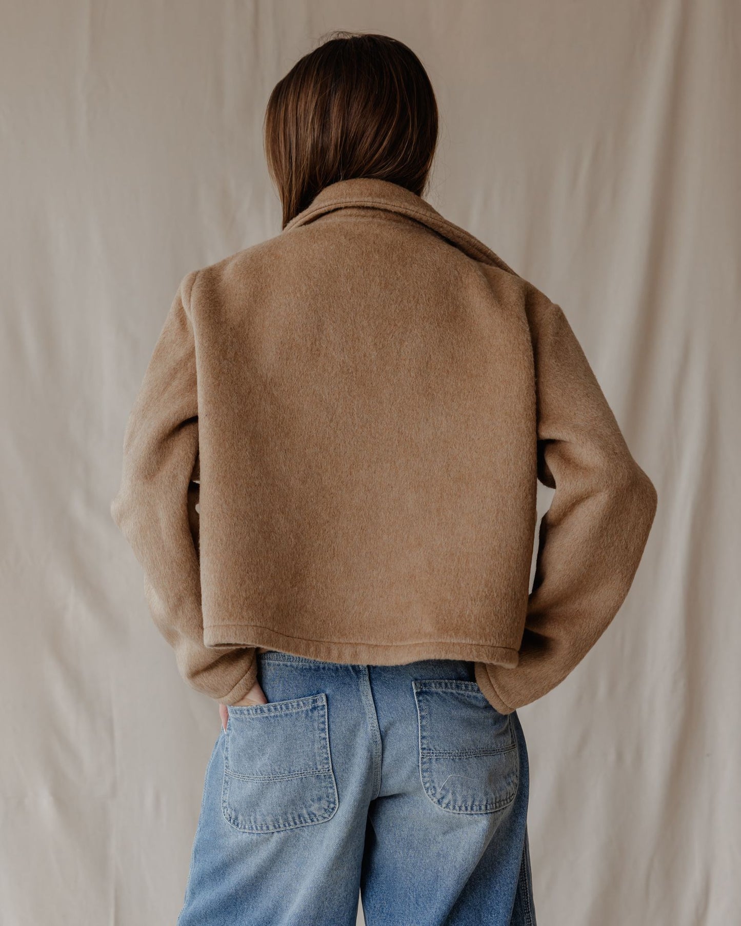 Beige Cropped Coat