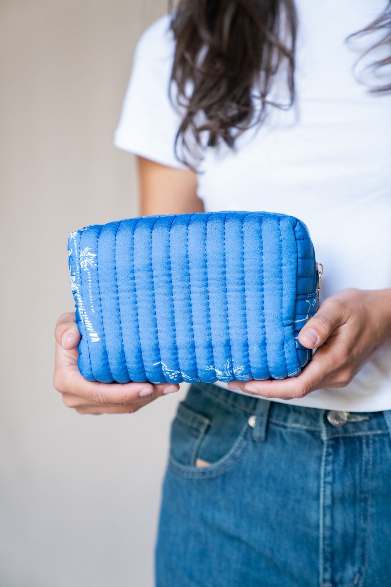 White Palms Makeup Bag