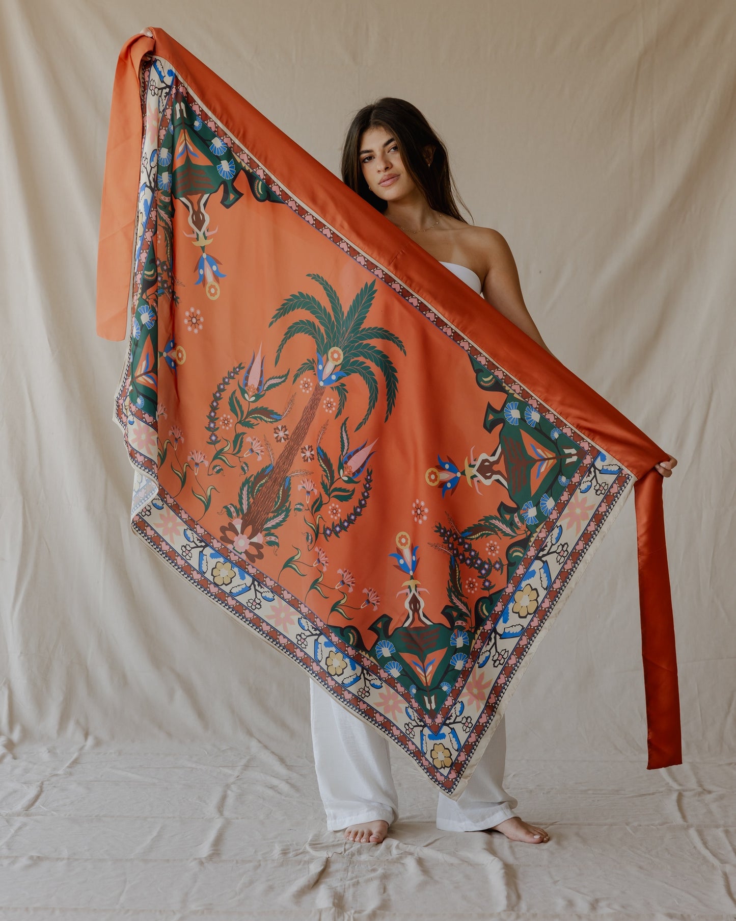 Tamara Palm Sarong Arancione