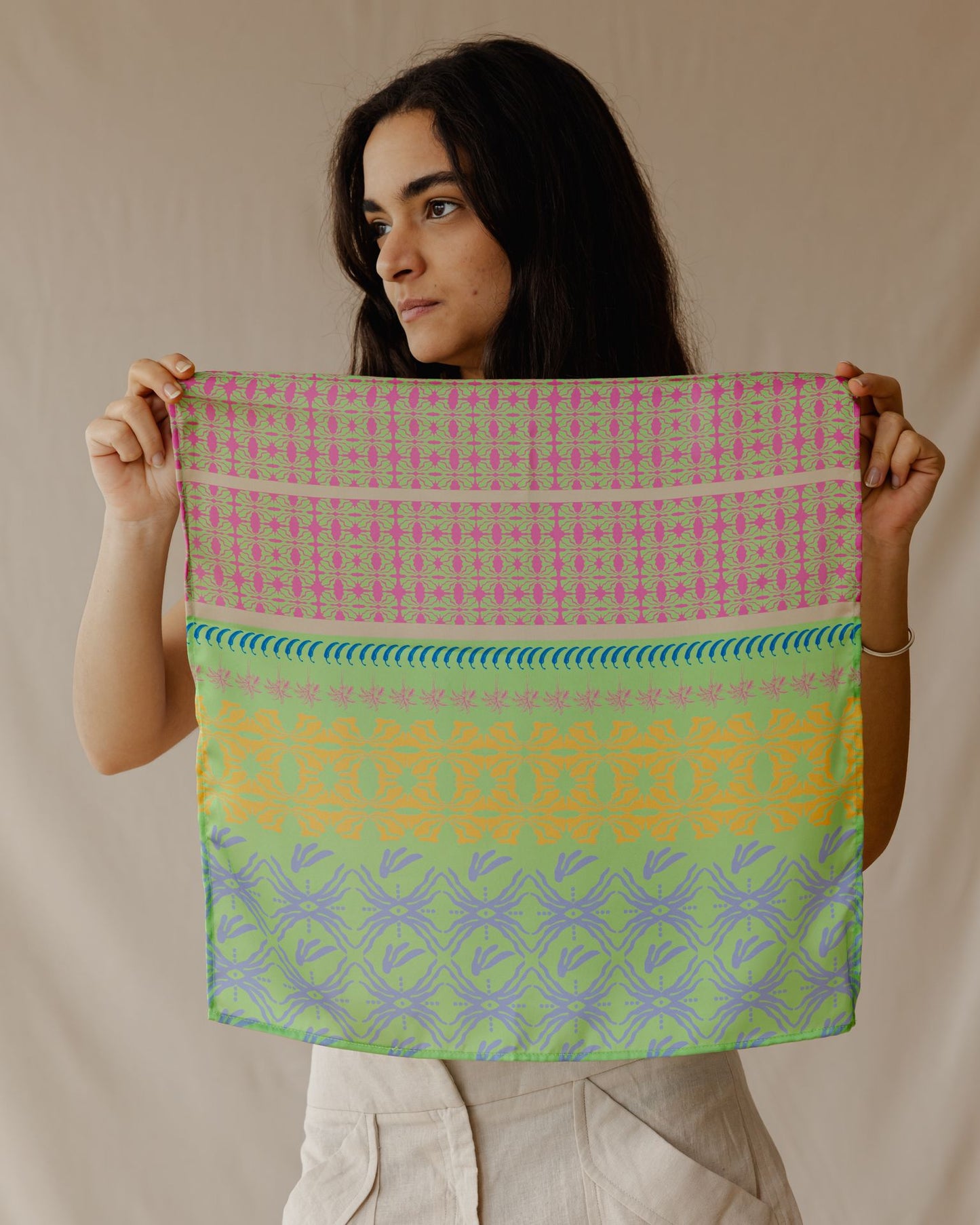 Sciarpa Bubble Gum verde brillante
