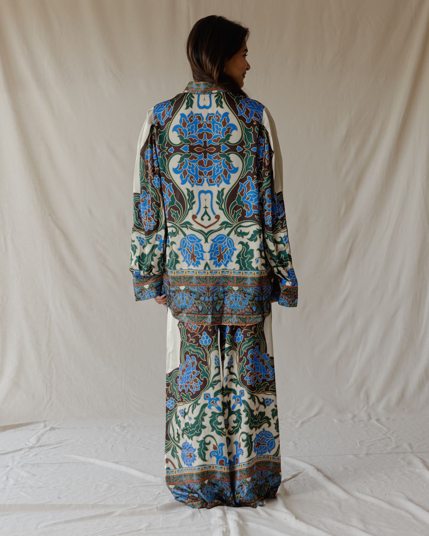 Set in raso Damask Bloom