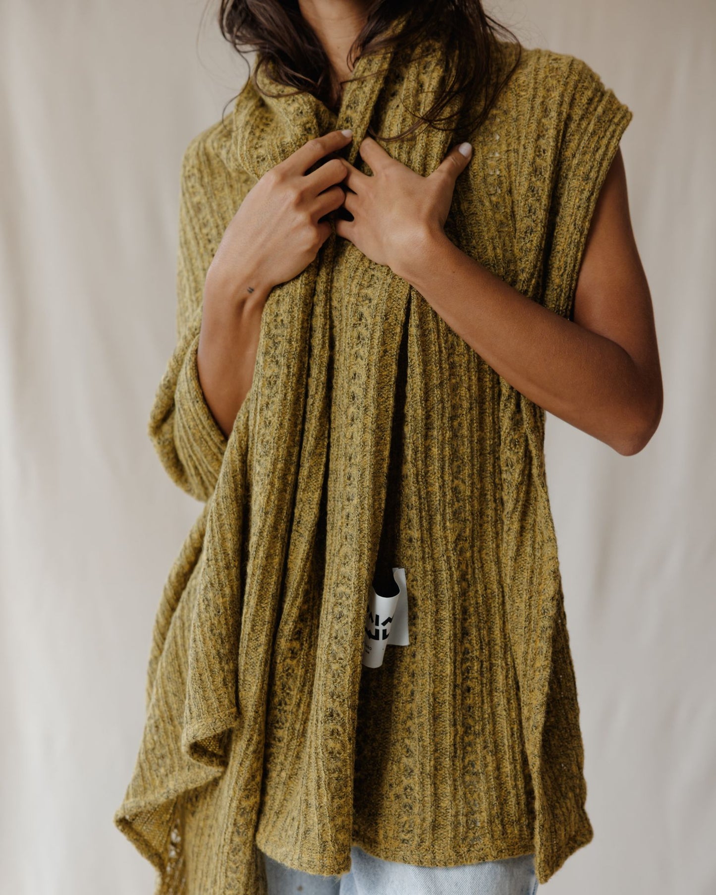 The Textured Mustard Scarf
