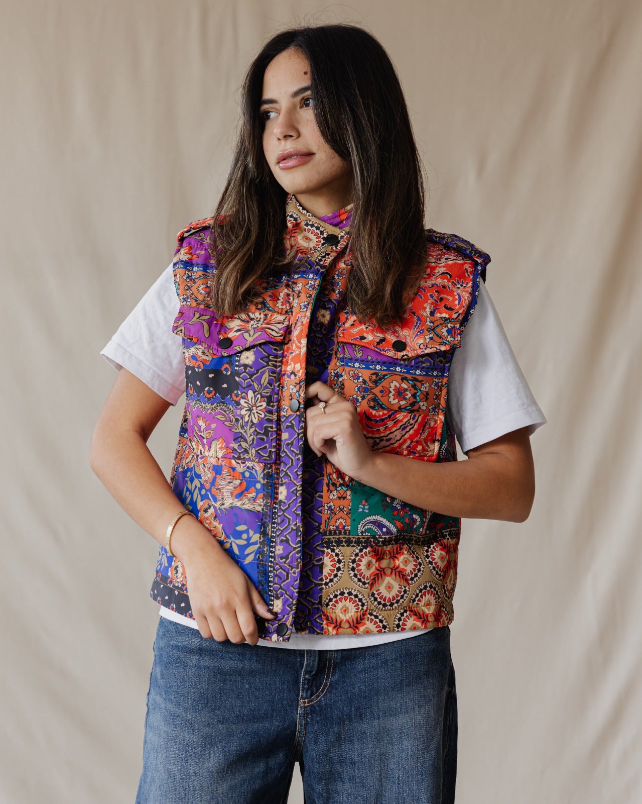 Gilet trapuntato Bloom Stitches