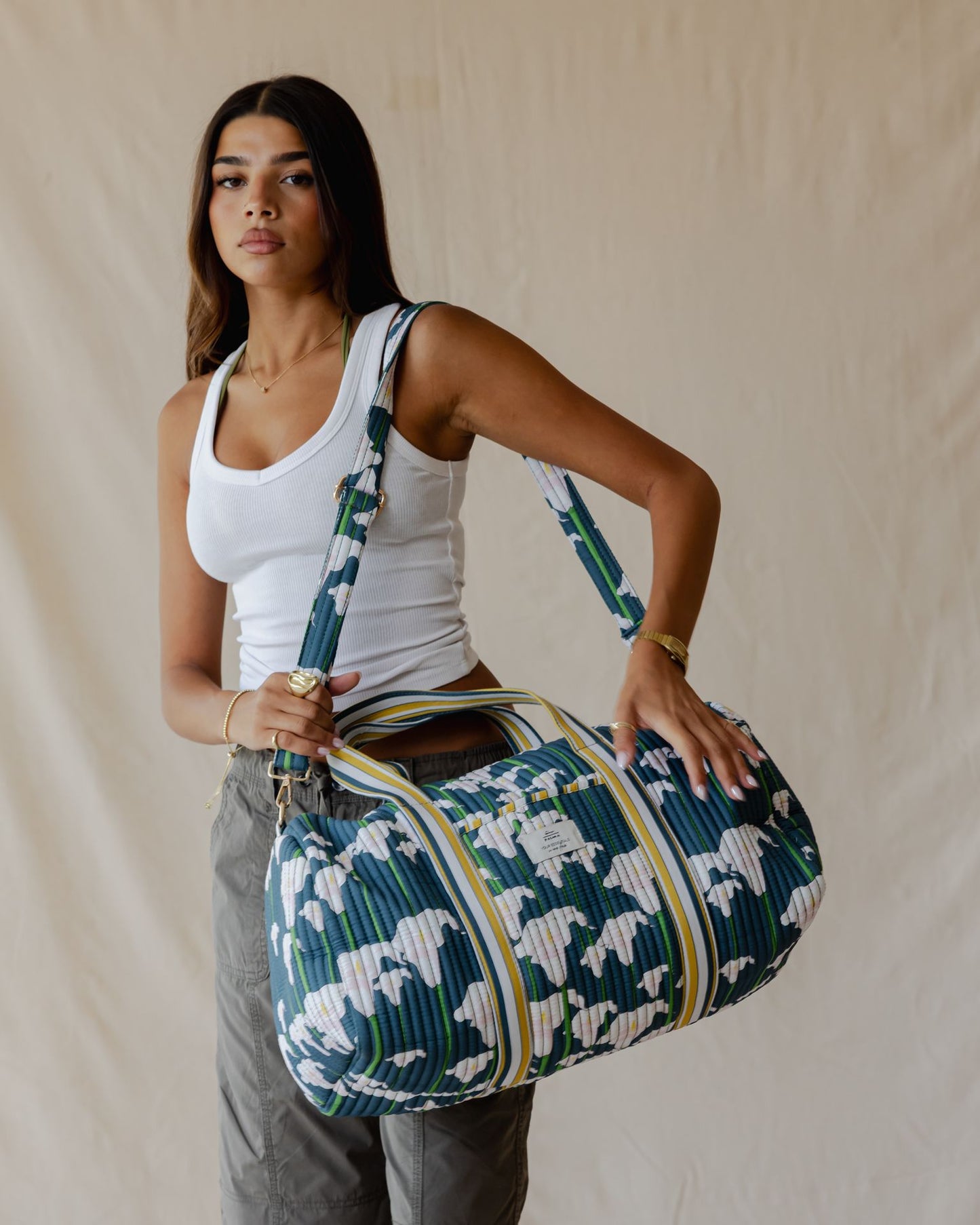 Midnight Lily Duffle Bag