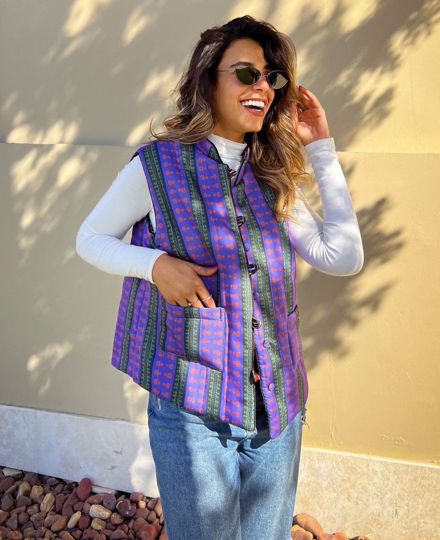 Gilet réversible Wild Jungle Violet