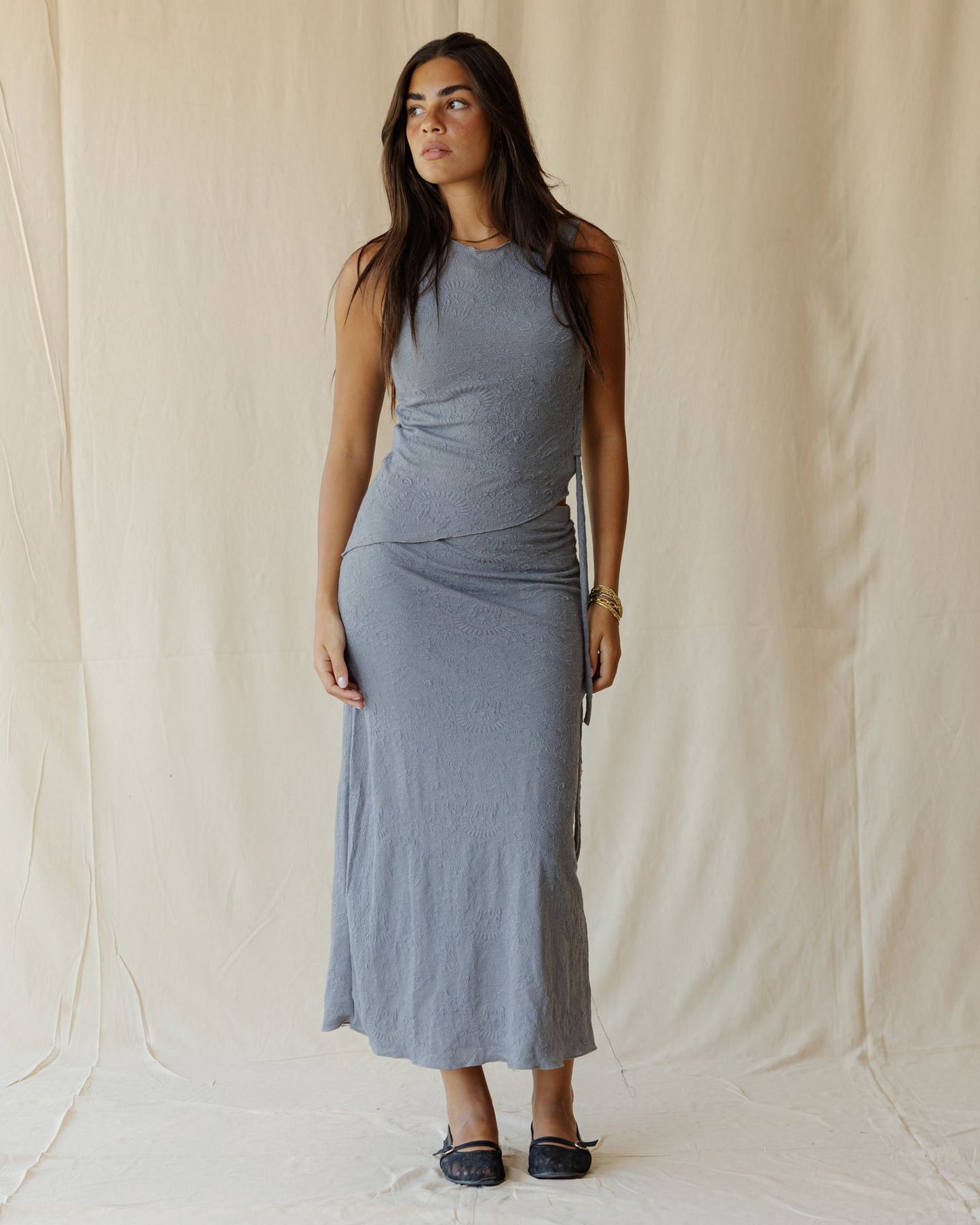Terra Lace Grey Top