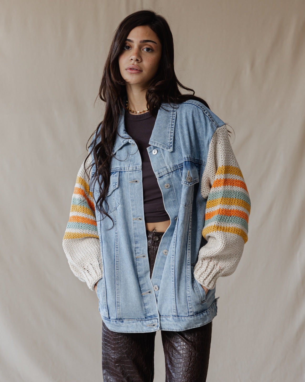 Giacca in denim Ace Trico X arancione