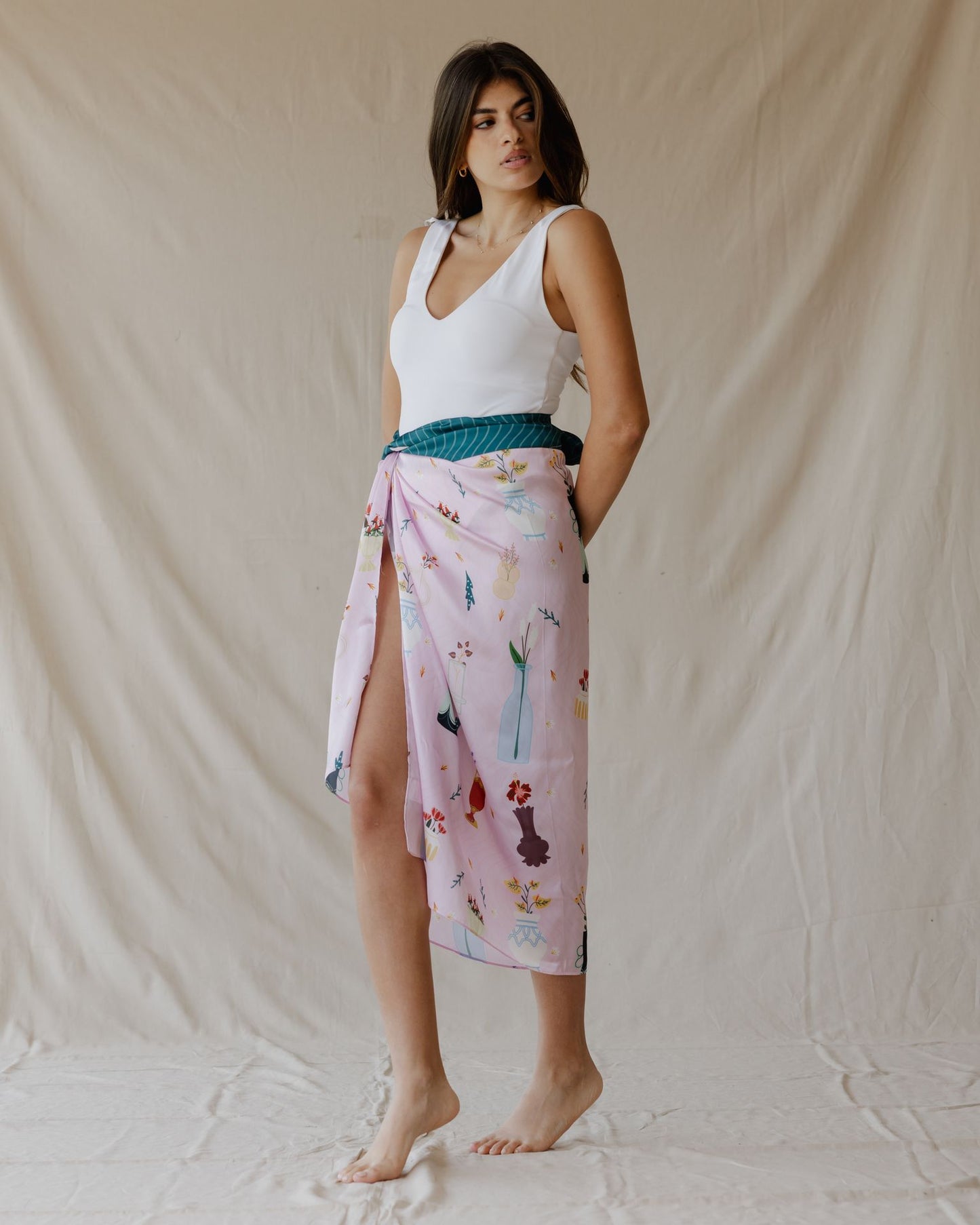 Sarong Botanical Daydream rosa