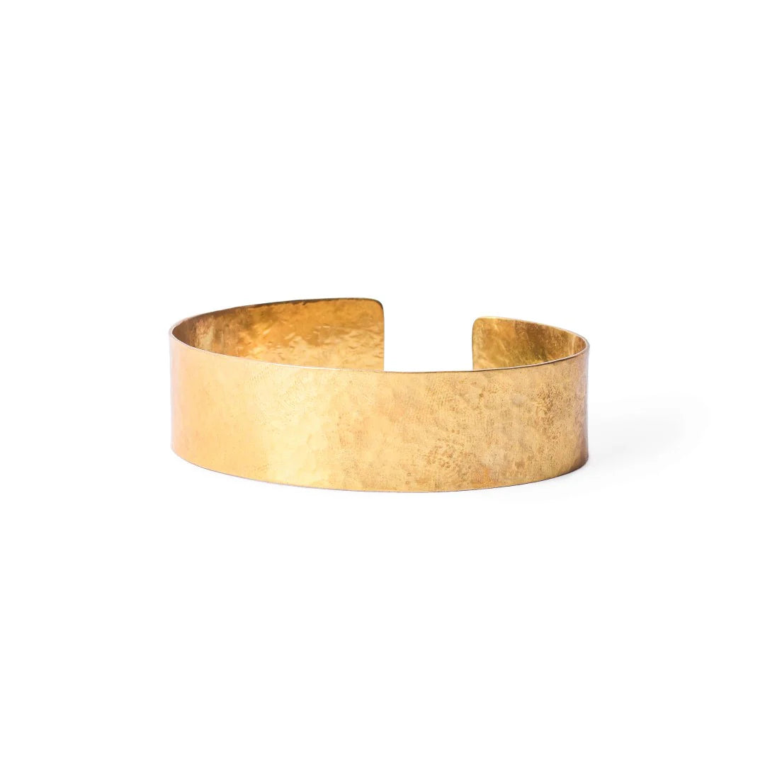 Hammered Brass Simple Bracelet