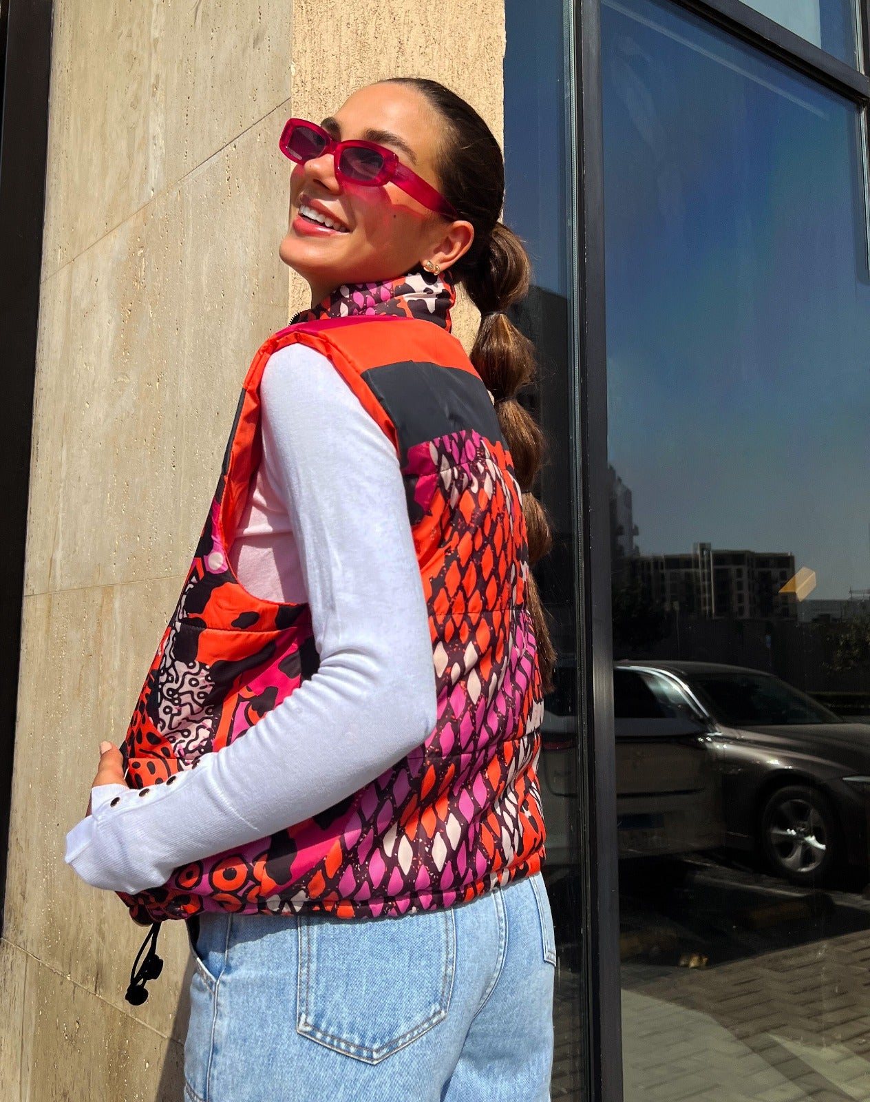 Multicolored Cheetah Waterproof Vest