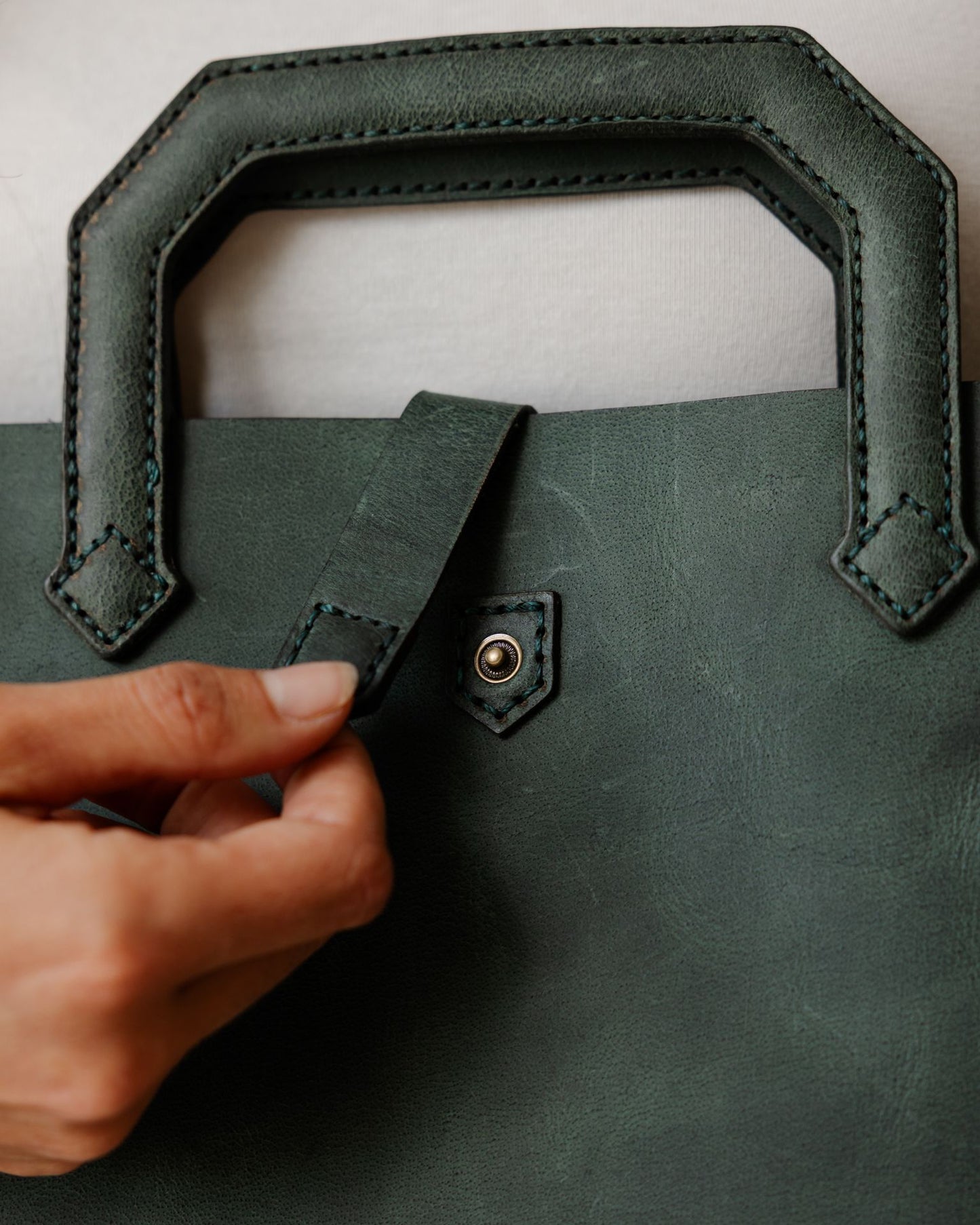 Olive Top Handle Laptop Sleeve