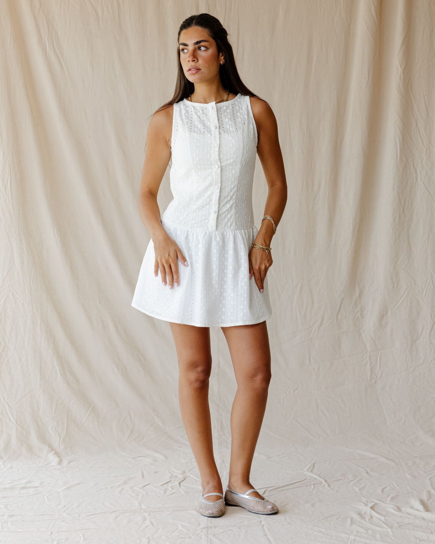 Ivory Picnic Mini Dress