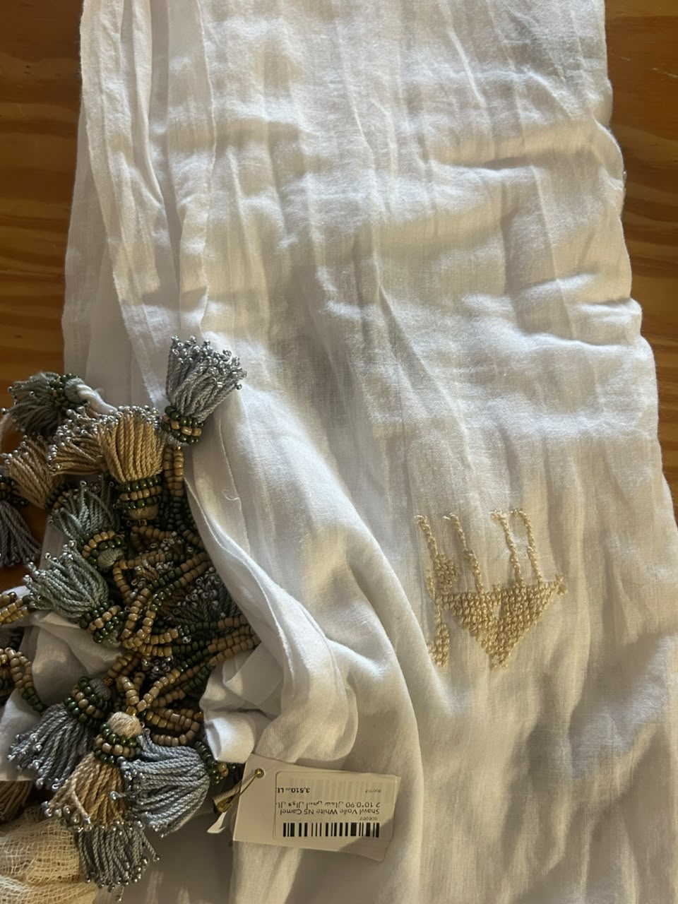 Shawl Voile White Camels