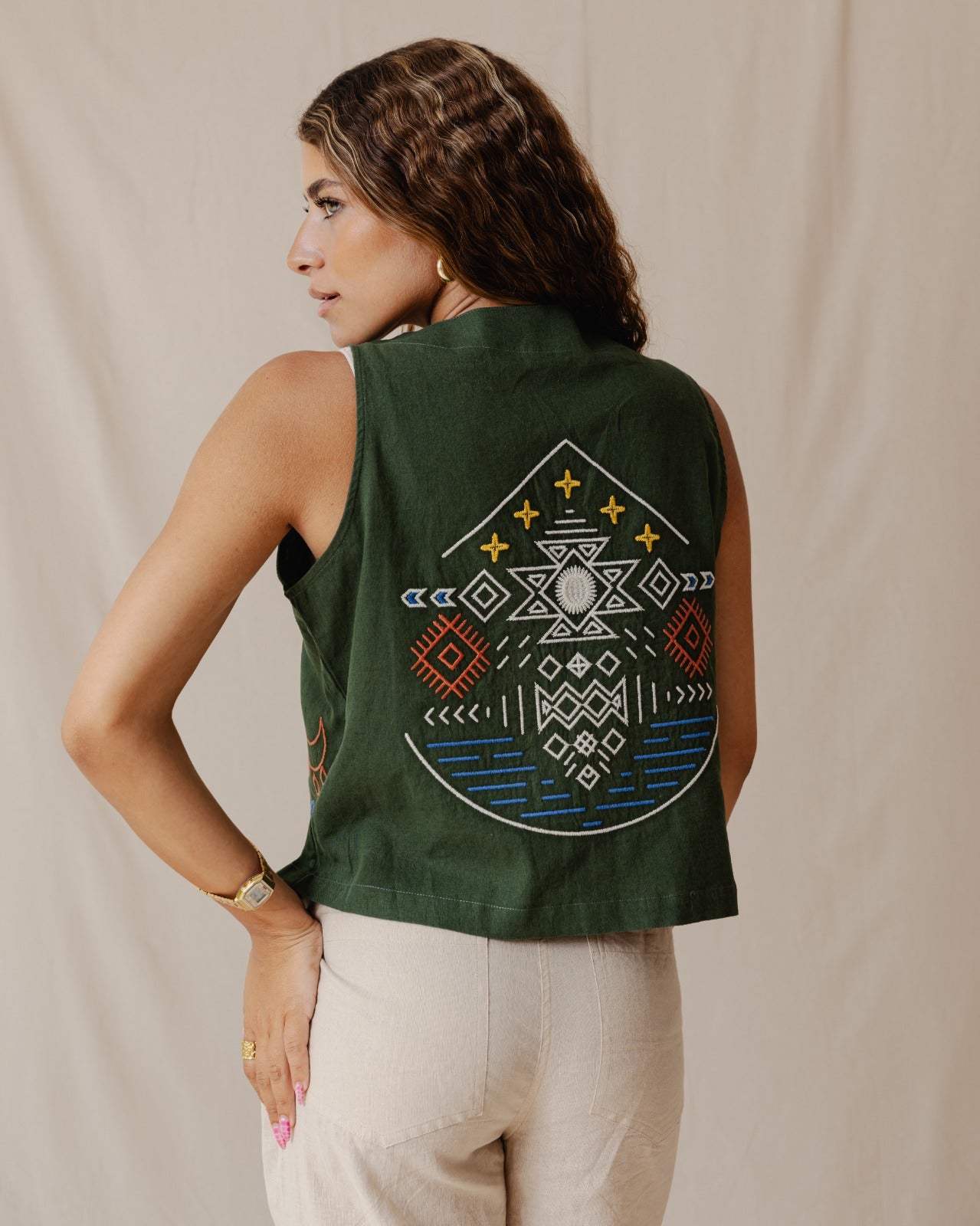 Gilet verde oliva