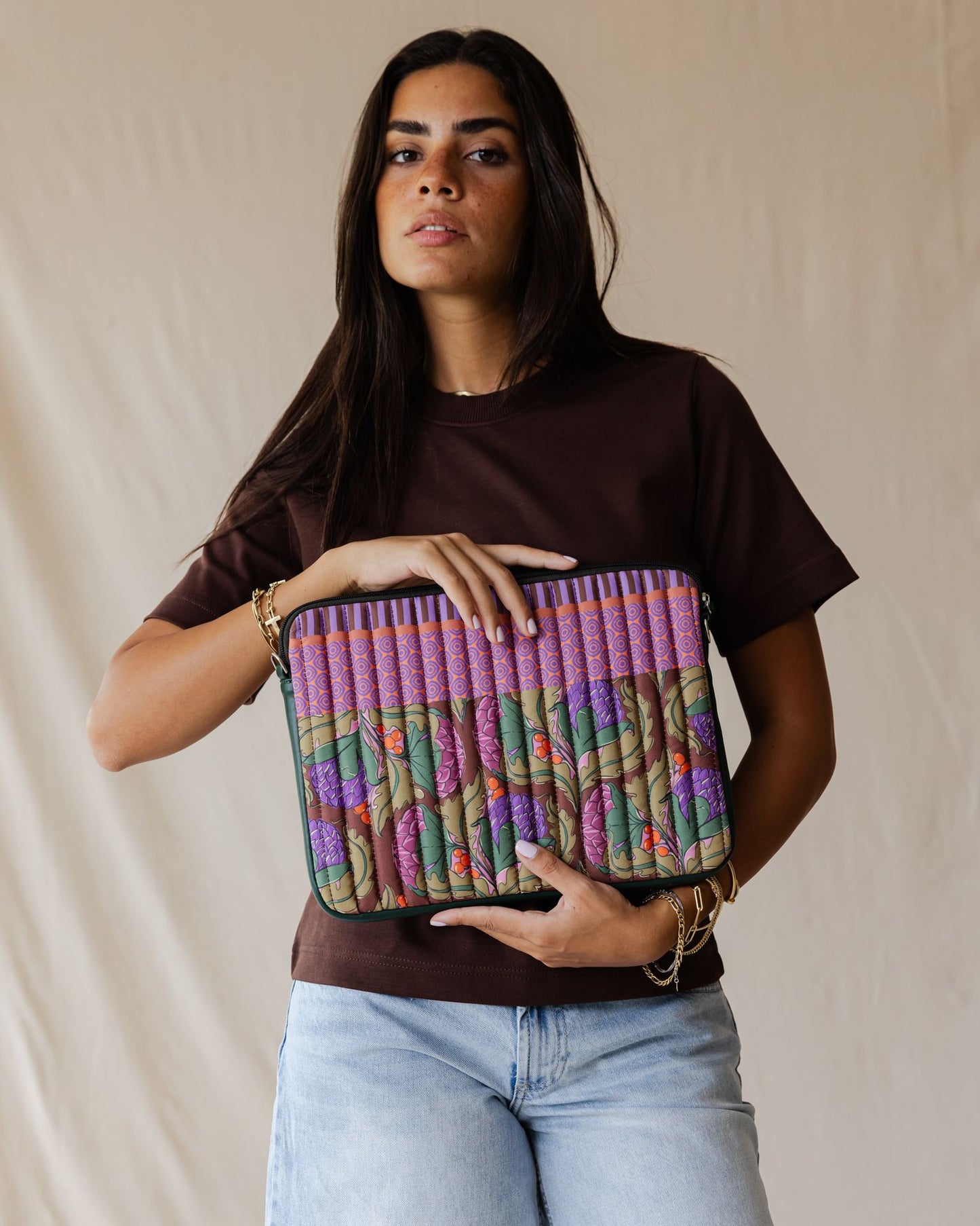 Wild Thistle Quilted Laptop Sleeve