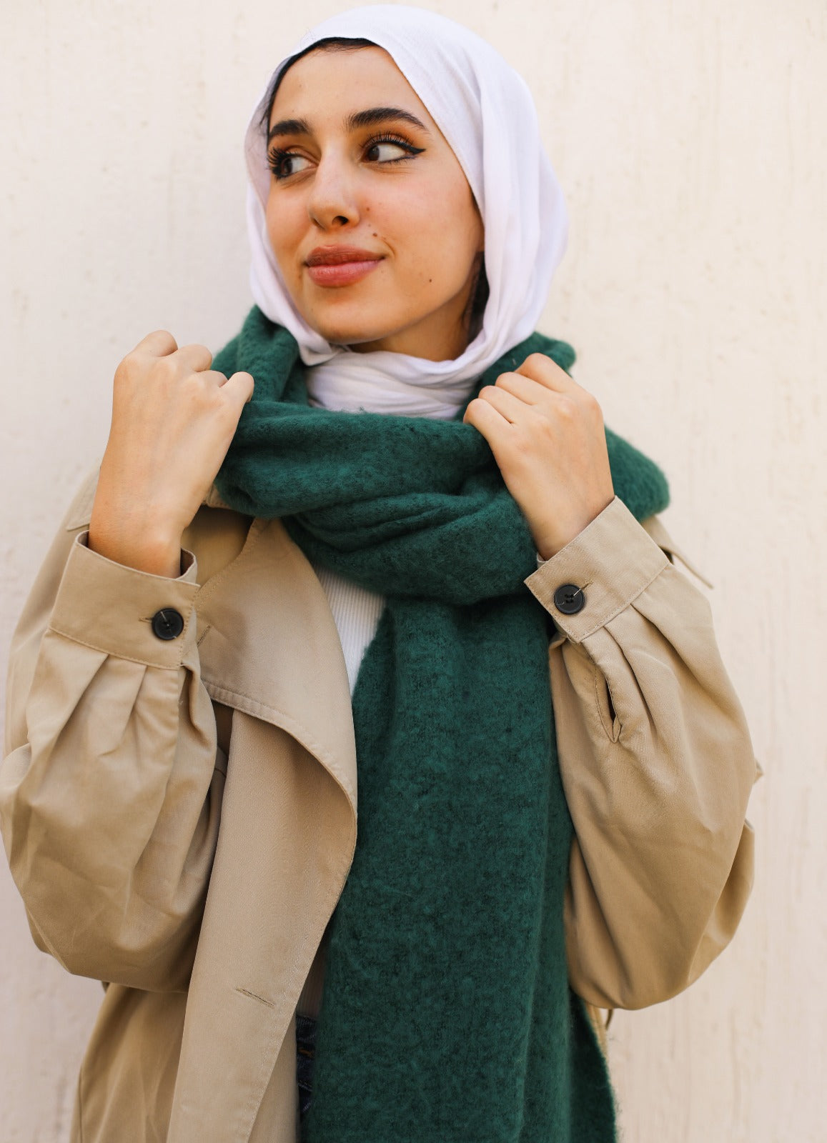 Lenço de inverno Simples Azeitona