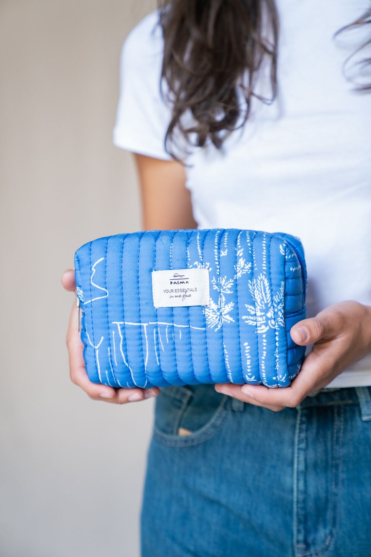 White Palms Makeup Bag