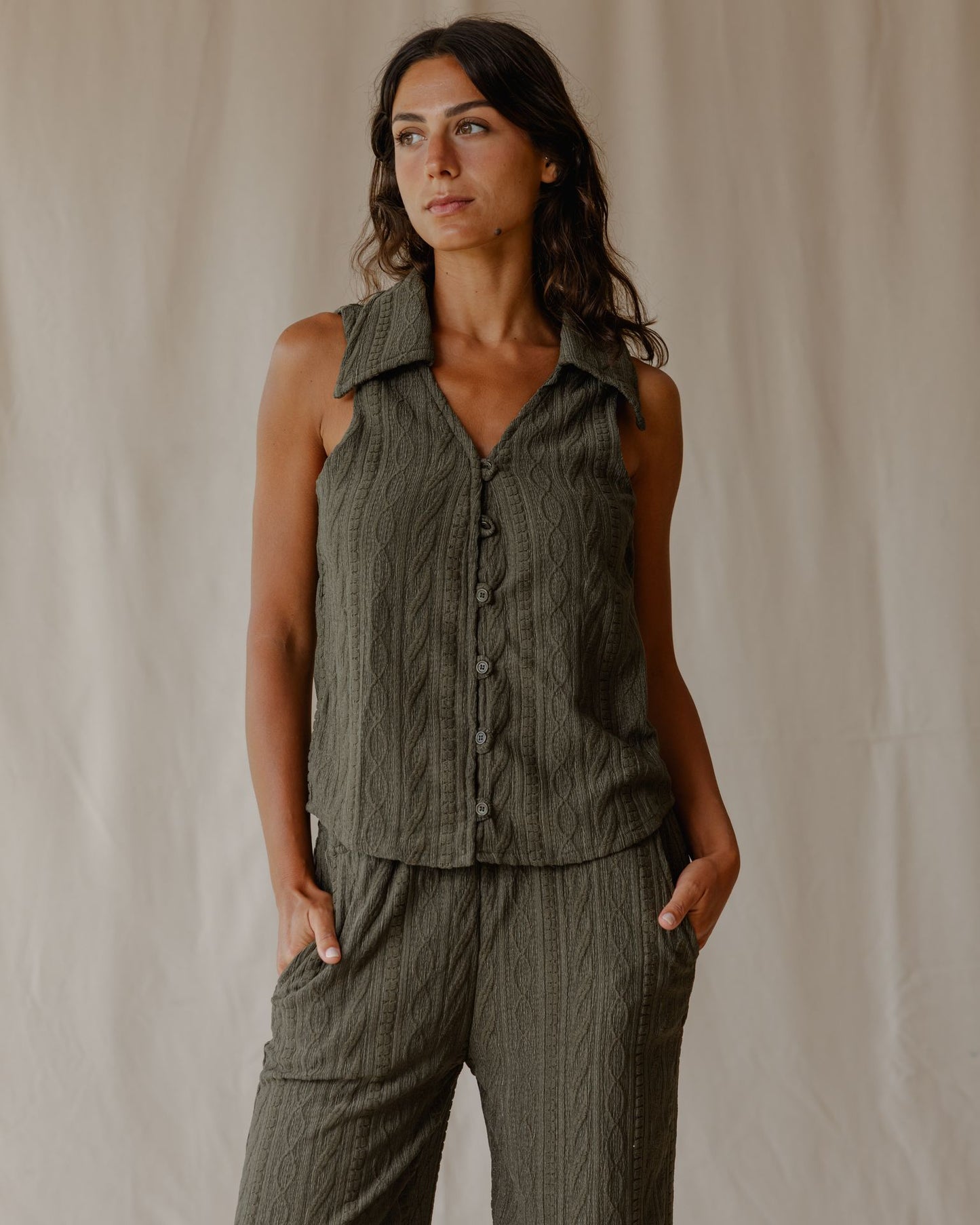 Cable Cloud Set Olive