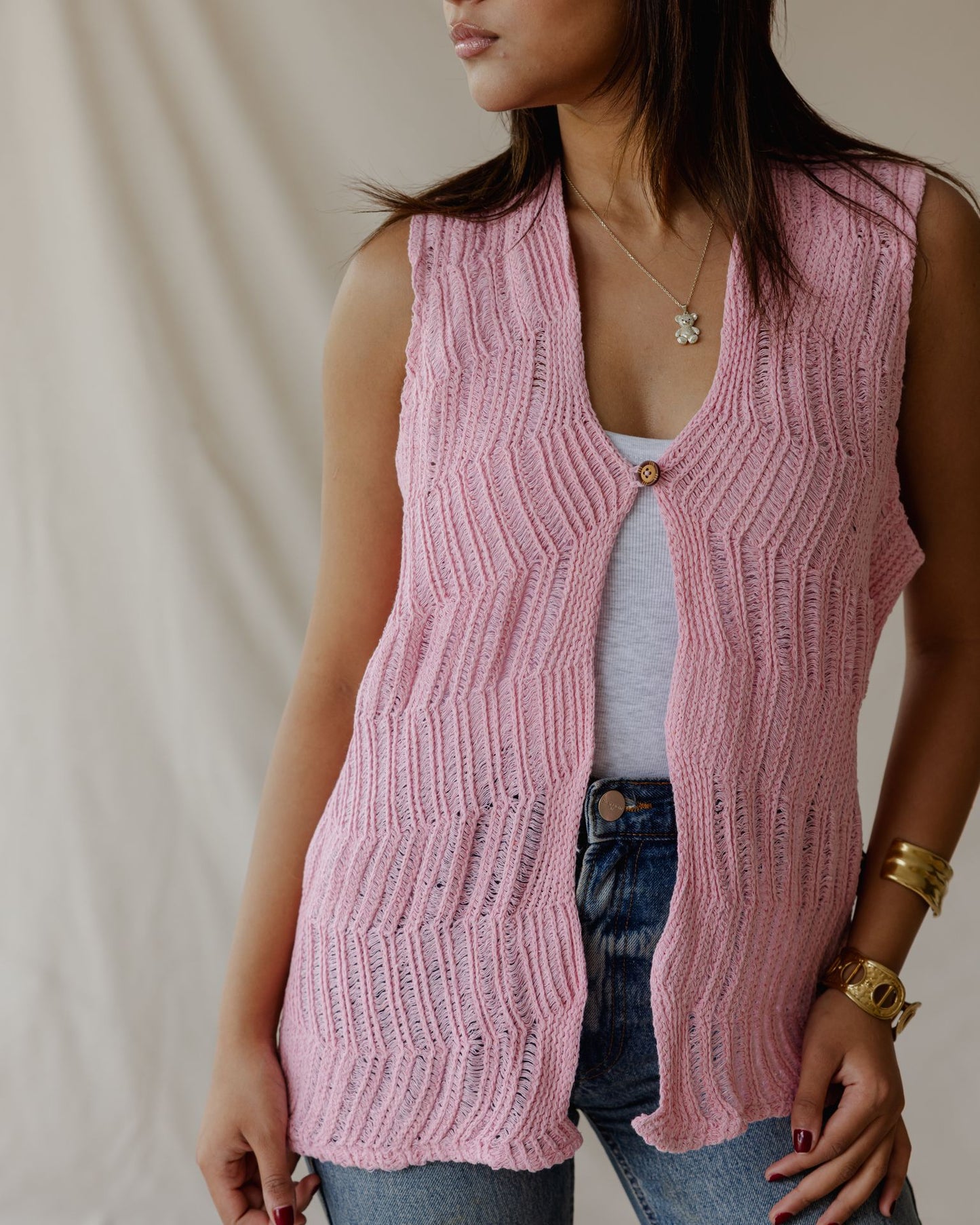 Gilet Waveline rosa