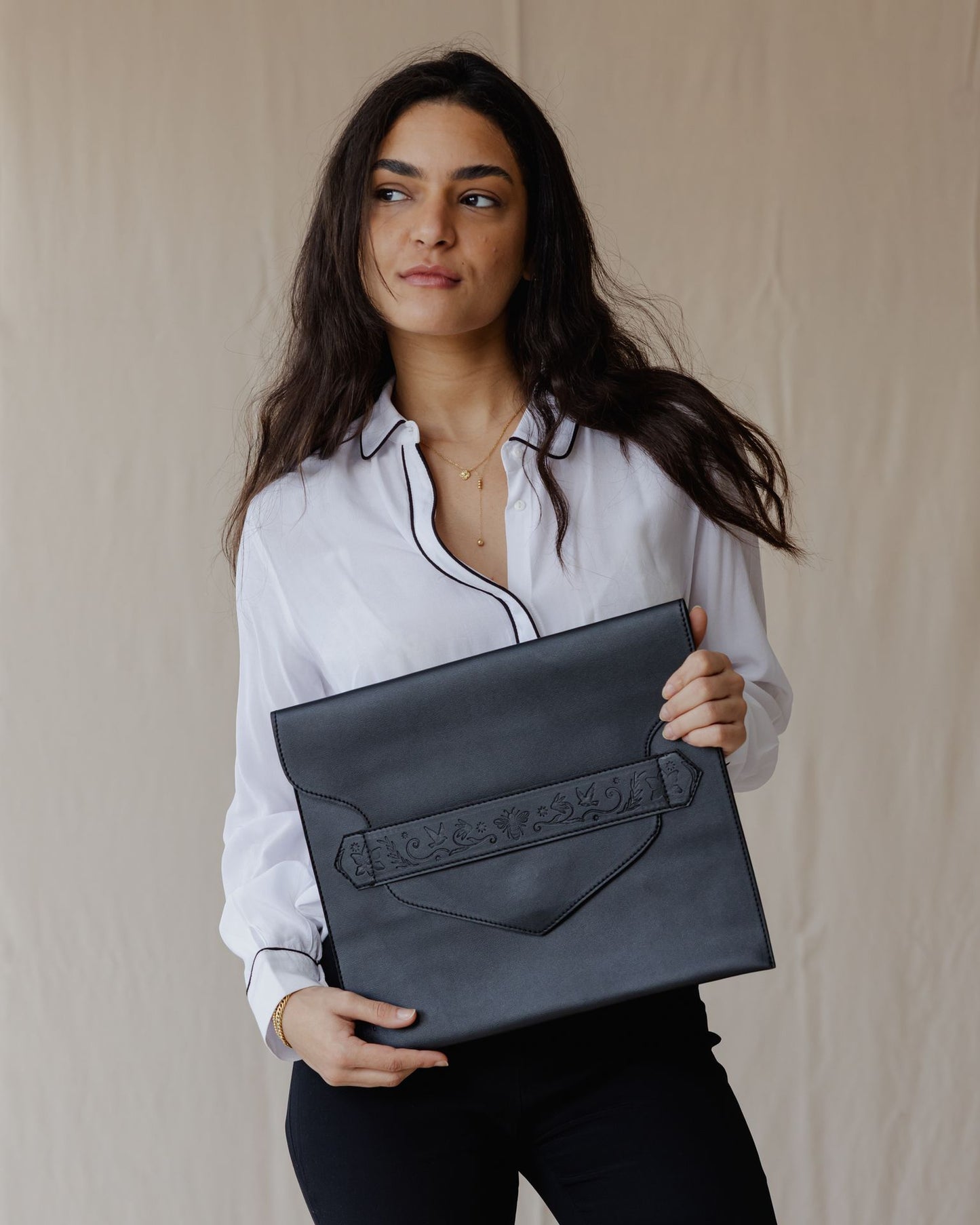 Secret Garden Laptop Sleeve Black