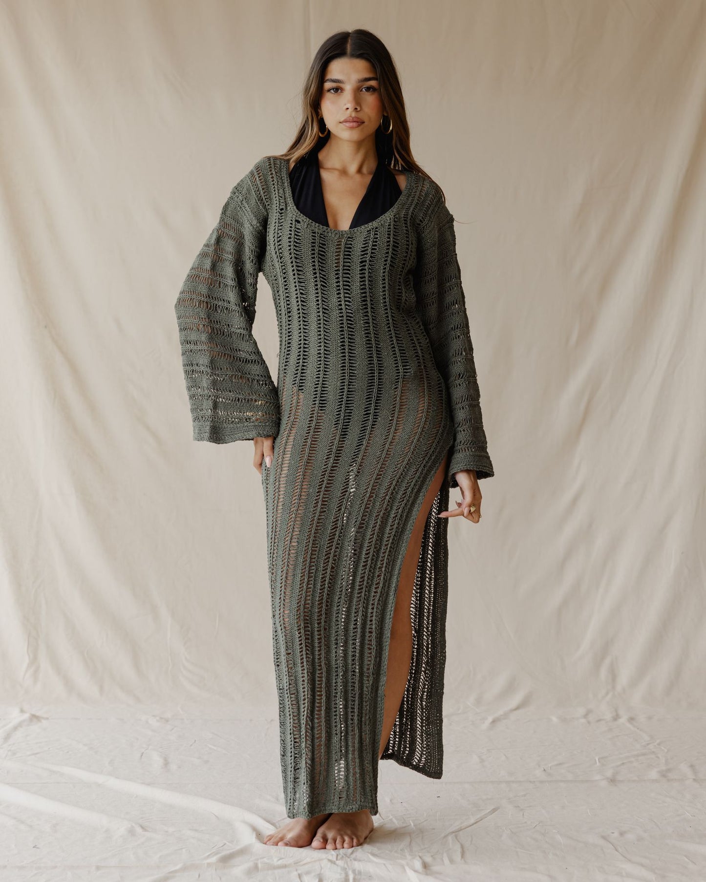 Waves & Weave Cover-Up Olive