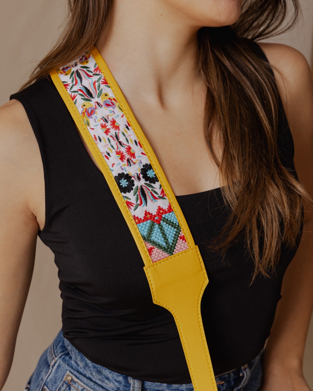 Bolso bandolera Town color mostaza