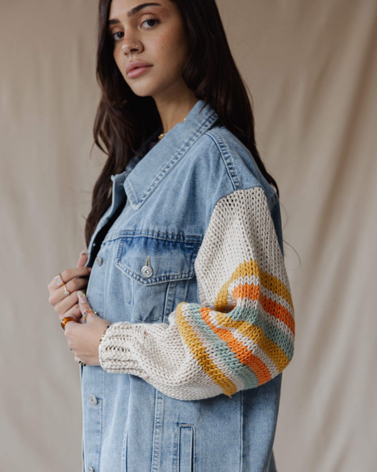 Giacca in denim Ace Trico X arancione