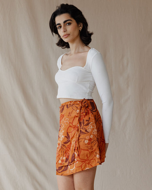 Minifalda cruzada Sunset Serenade