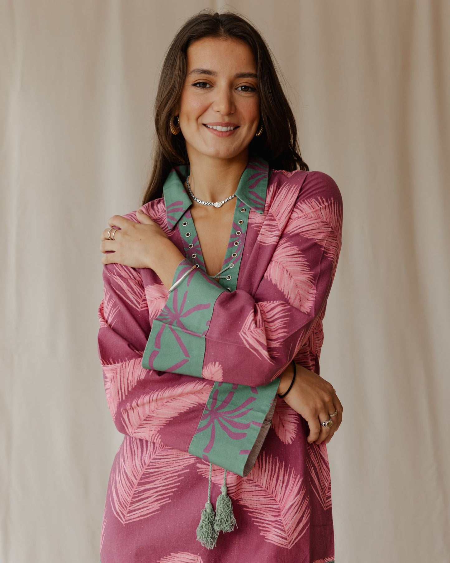 Palmira in abito fucsia