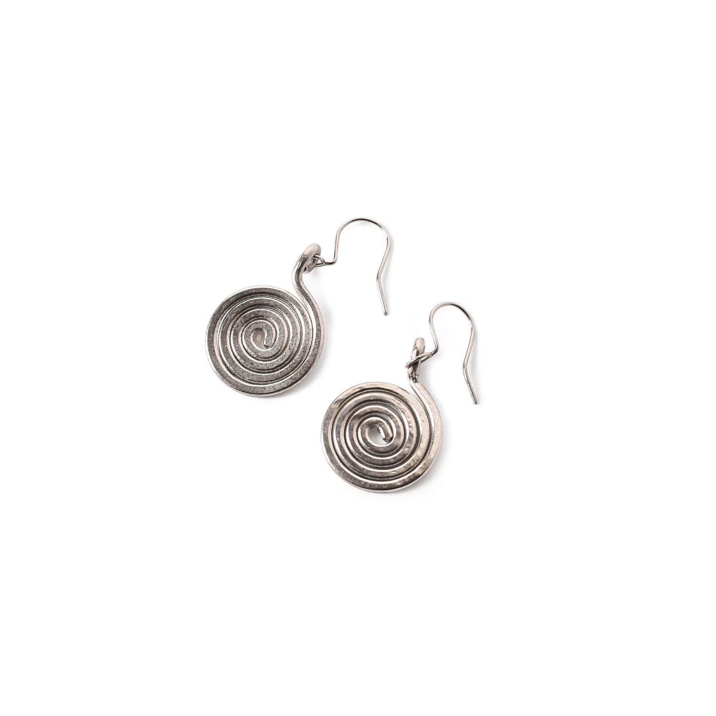 Spiral Simple Brass Earrings