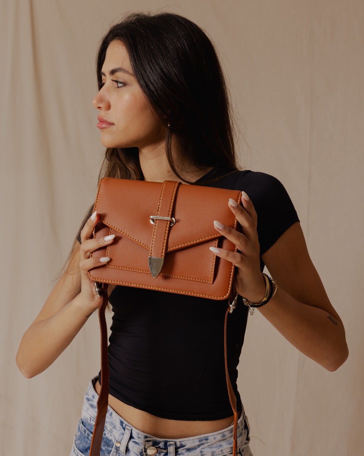 Bolso bandolera Town con estampado Havane