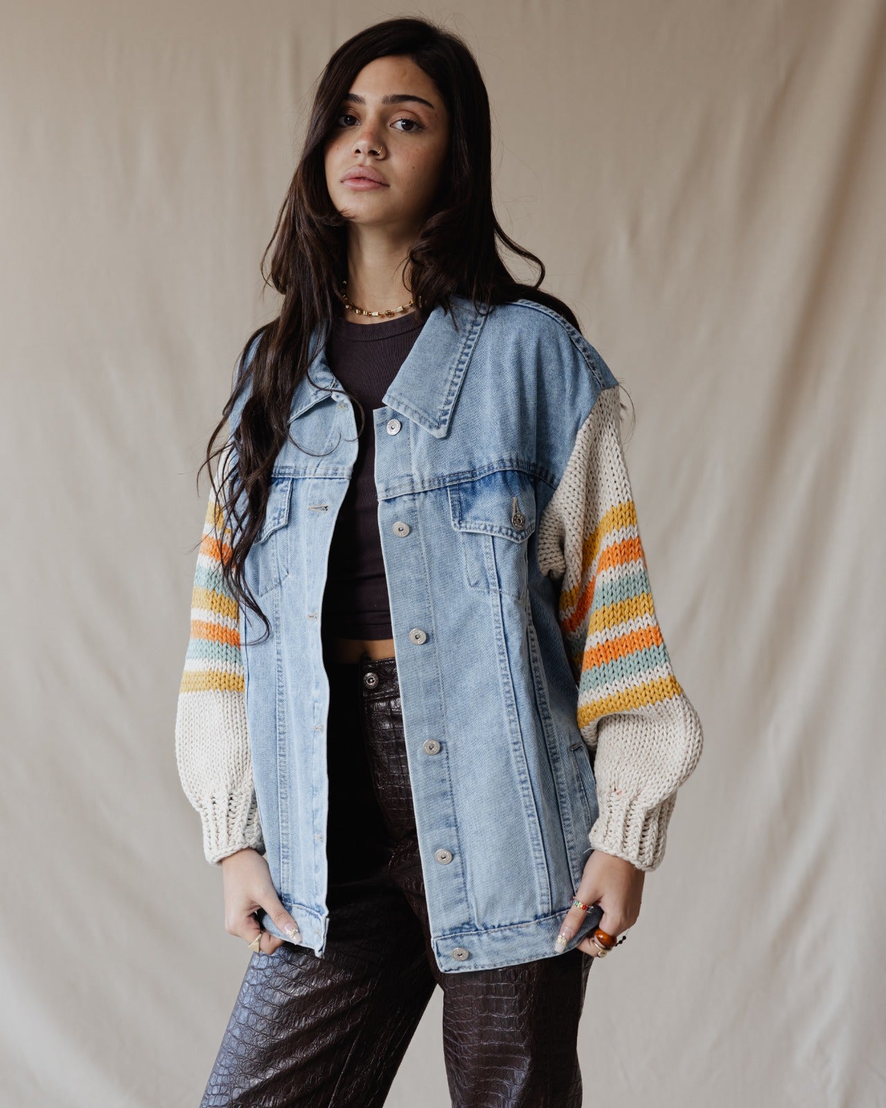 Giacca in denim Ace Trico X arancione
