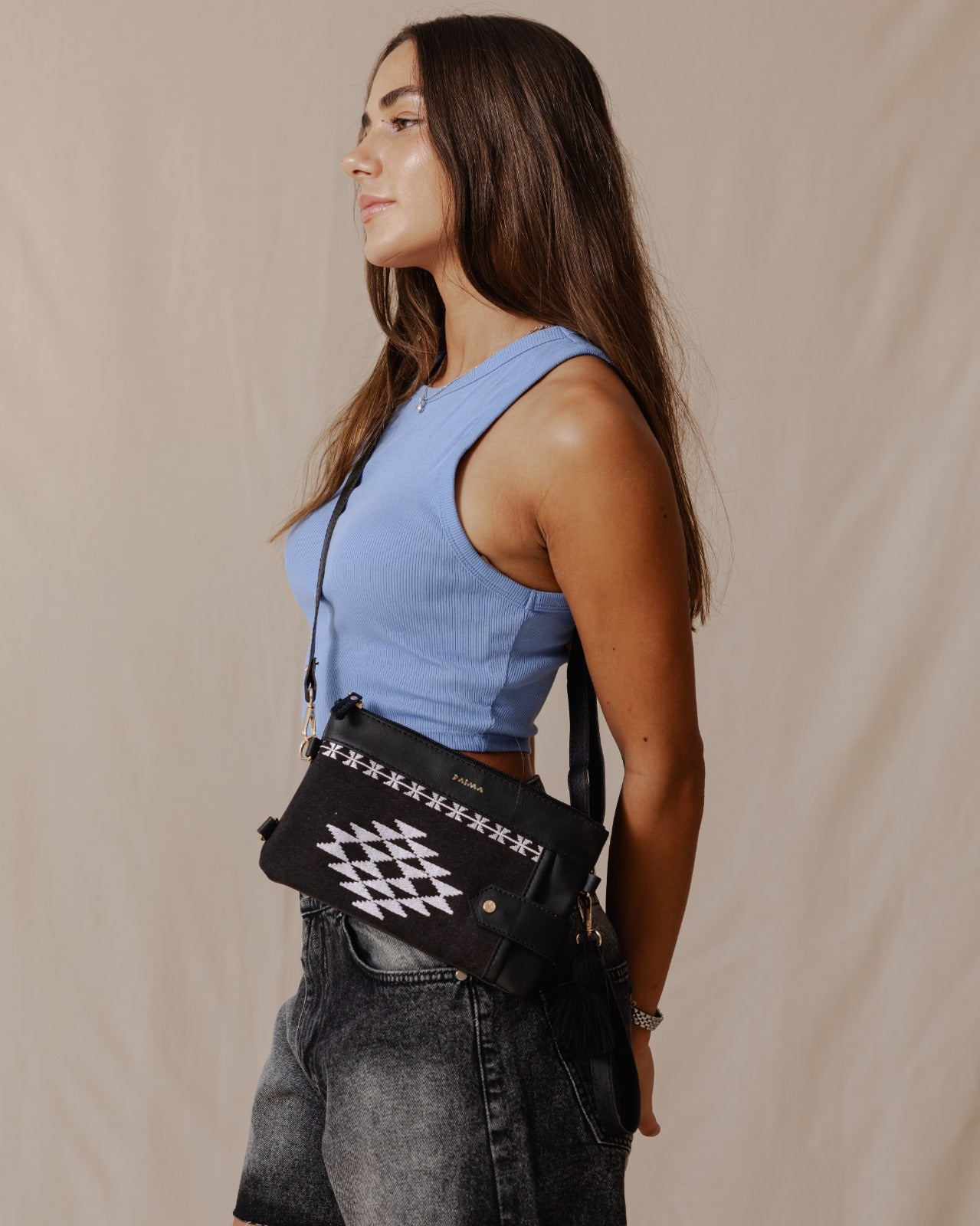 Tribal Tapestry Purse In Black