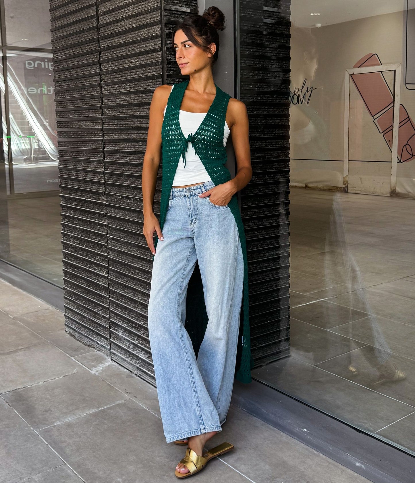 Cardigan verde Sunset Trico