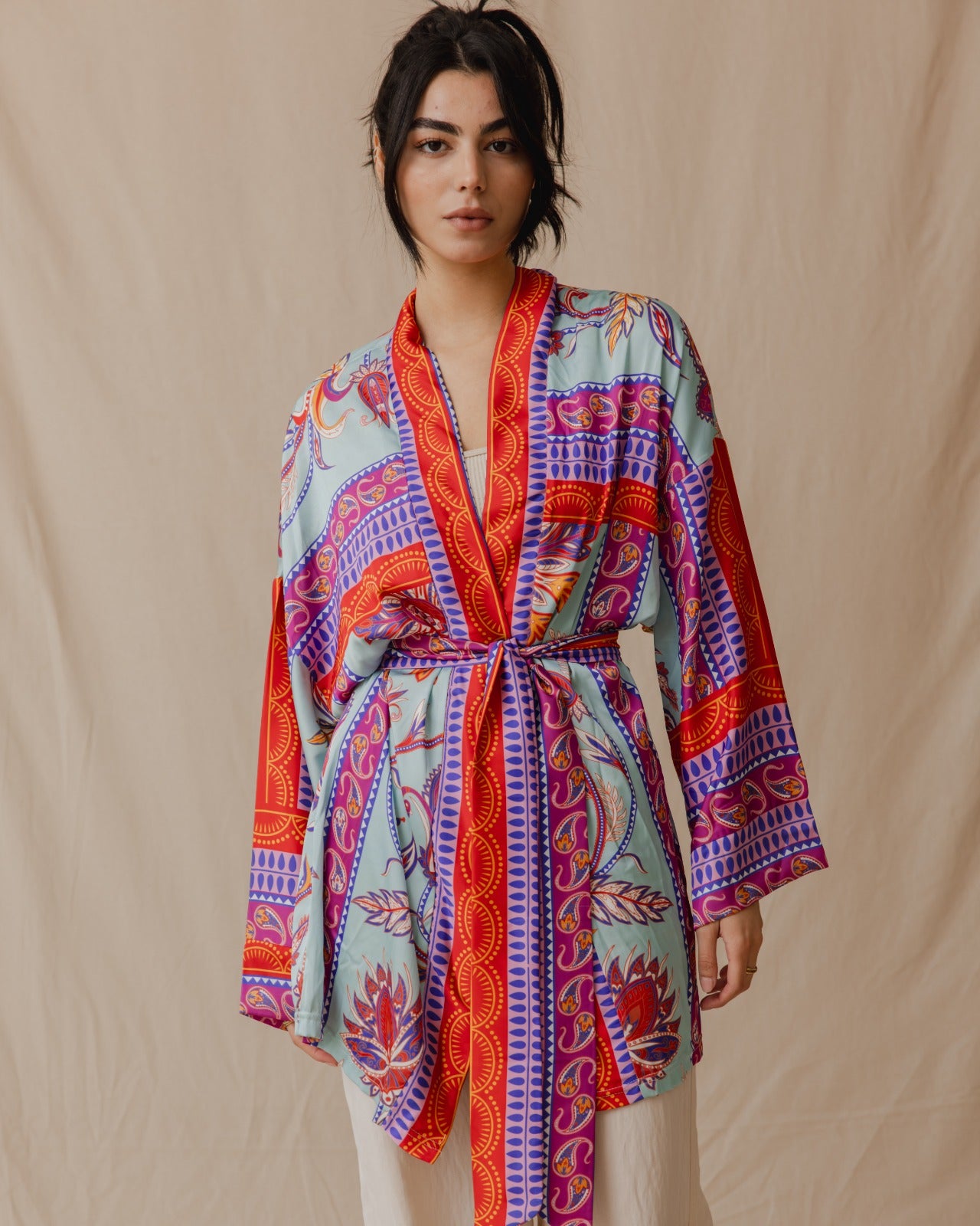 Kimono Pinnata en azul cielo