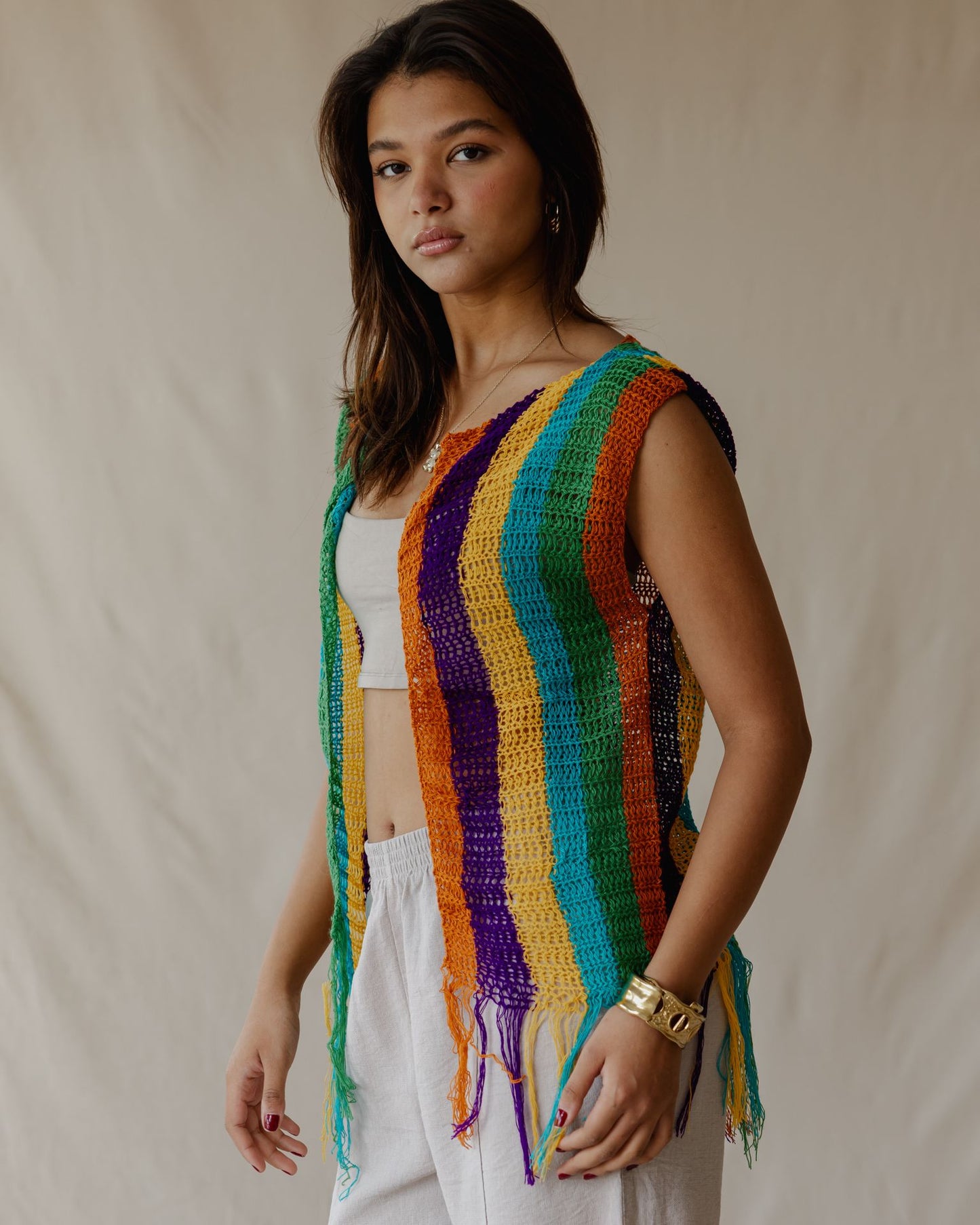 Gilet in maglia da festival