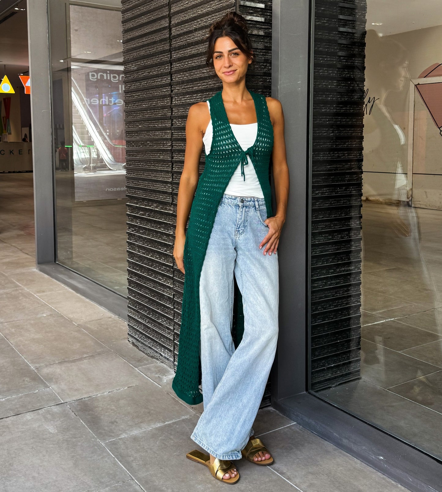 Cardigan verde Sunset Trico