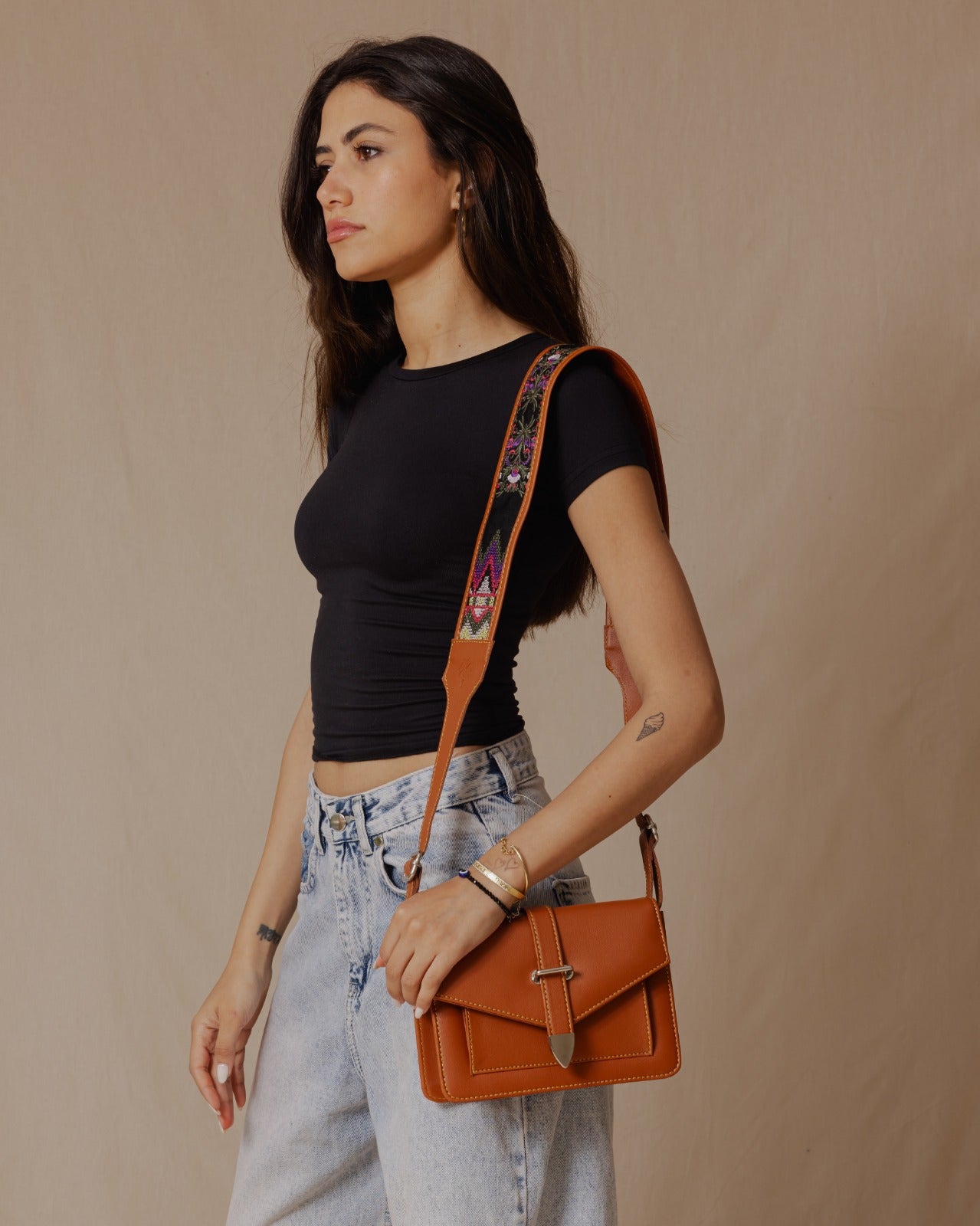 Bolso bandolera Town con estampado Havane