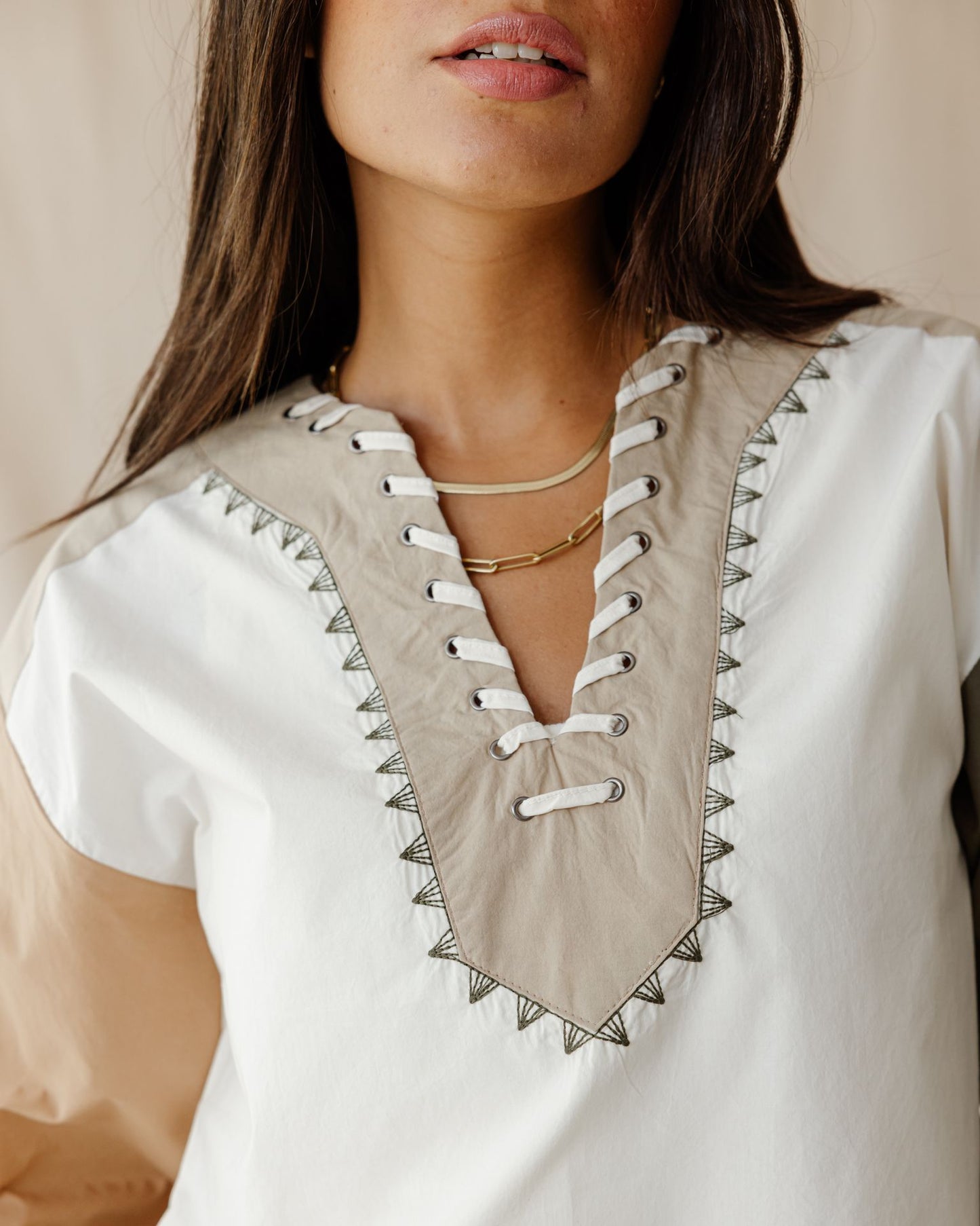 Nomad Patch Brown Blouse