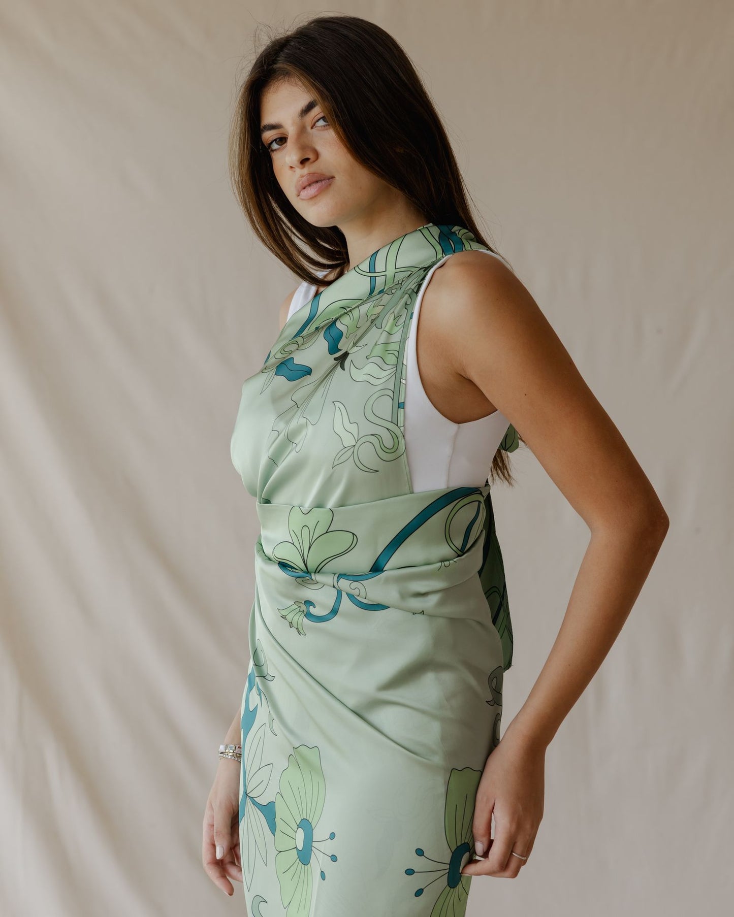 Pareo de pétalos de menta