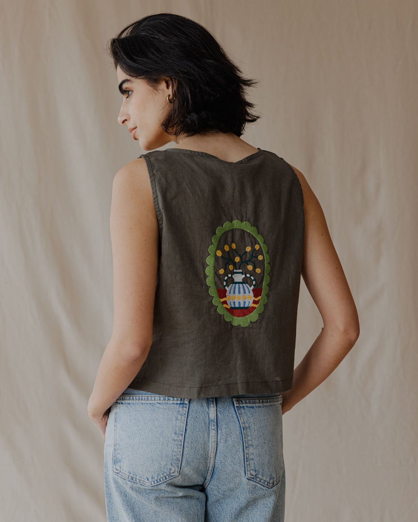 Gilet Tropical Threads Oliva