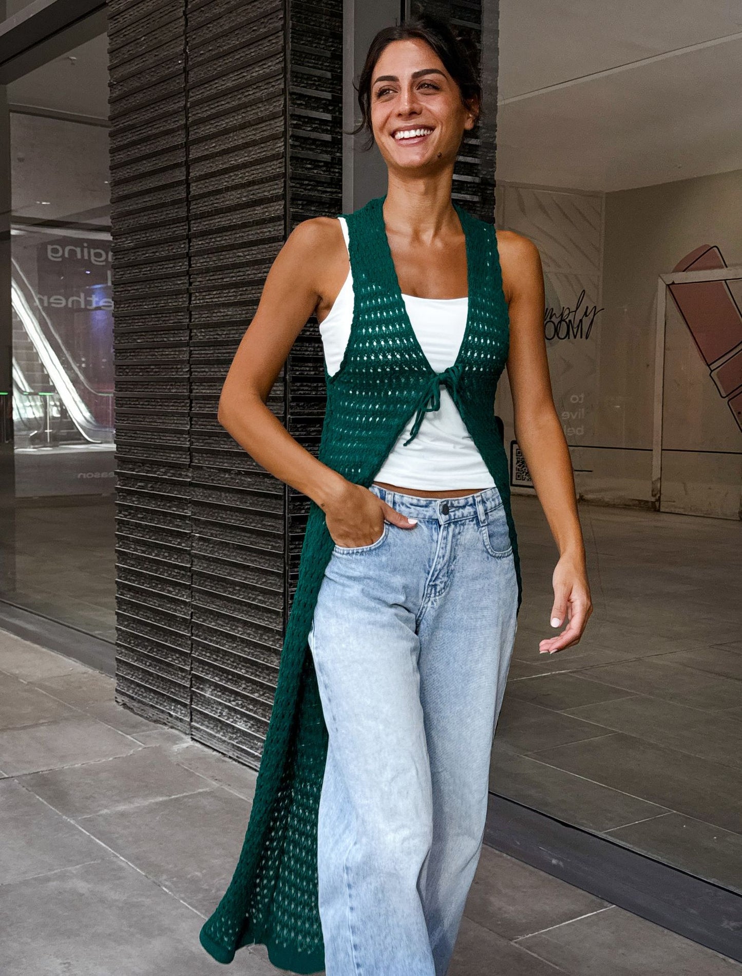 Cardigan verde Sunset Trico